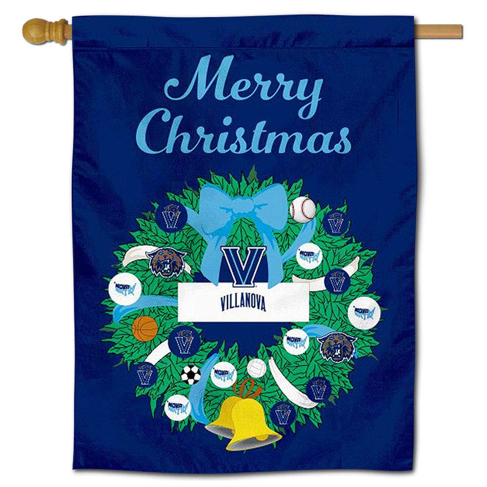Villanova Wildcats Happy Holidays Christmas Banner Flag - Perfect for Home Decor, Game Day, and Festive Celebrations