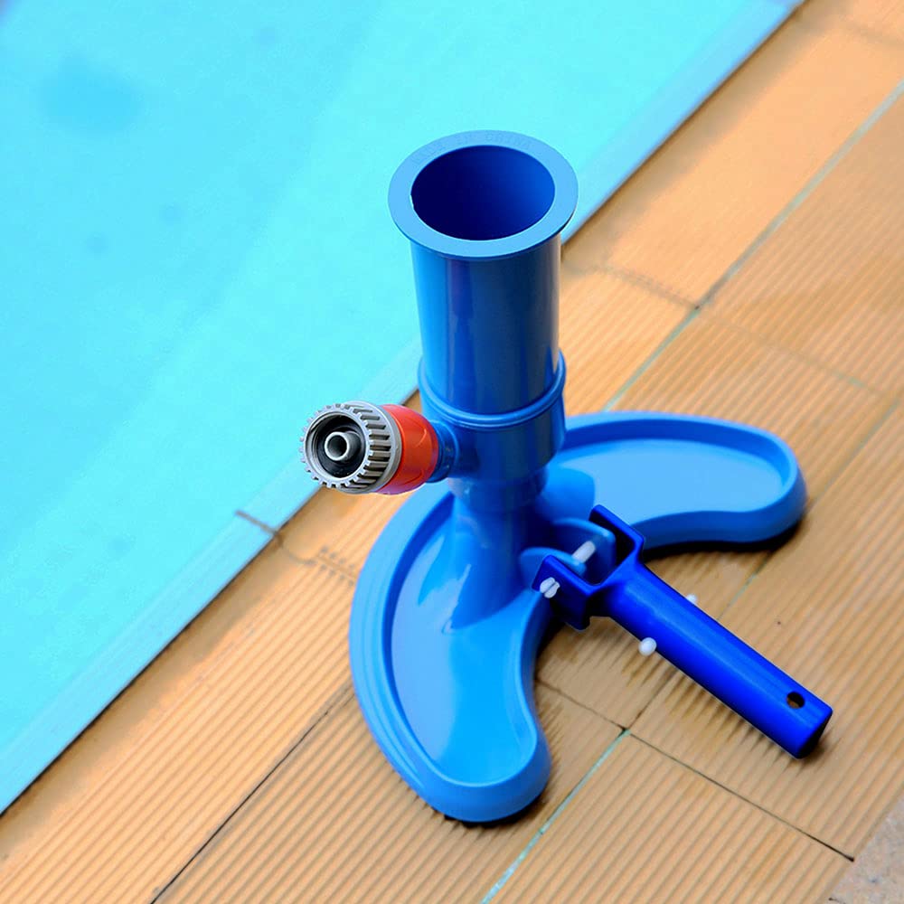 RLECS 2-Pack Universal Vacuum Pool Brush Handle Replacement - Blue with V Clips & Pins for Swimming Pool & Spa Cleaning | Heavy-Duty Maintenance Tool for In-Ground & Above Ground Pools