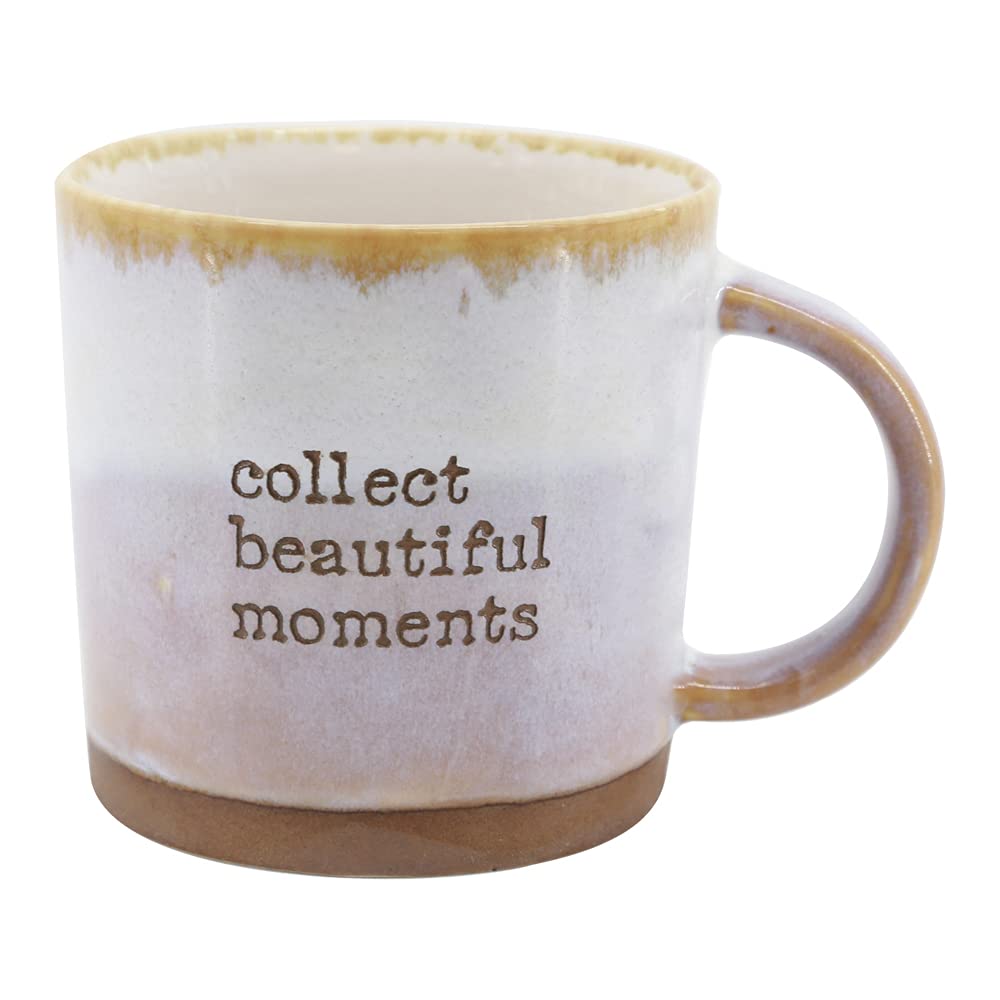 Collective Home Reactive Glaze Ceramic Coffee Mug & Tea Cup - 18oz, Microwave & Dishwasher Safe (Brown) - Perfect for Office, Home, and Gifts