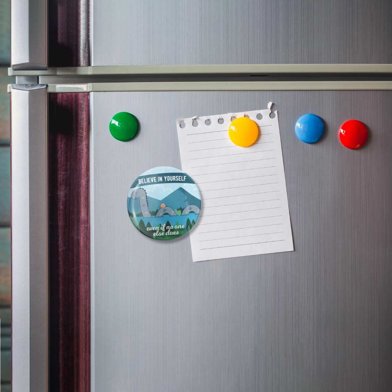 Believe in Yourself Loch Ness Monster Fridge Magnet - 2.25