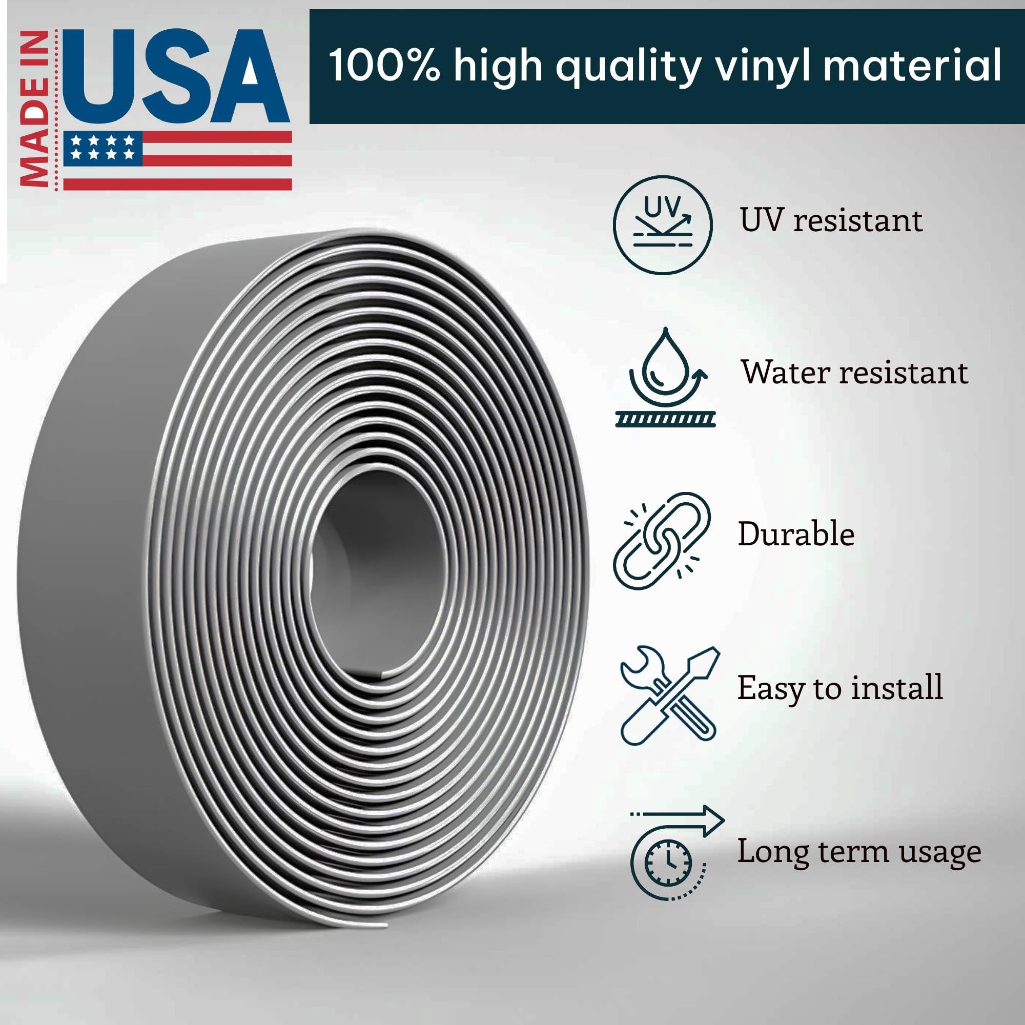 2 Inch Wide 100ft Long Vinyl Strap - Heavy Duty Replacement Straps for Patio Chairs & Outdoor Furniture - Weatherproof Vinyl Strapping for DIY Chair Repair - Perfect for Lawn Chairs, Swing Seats, and Deck Furniture Maintenance