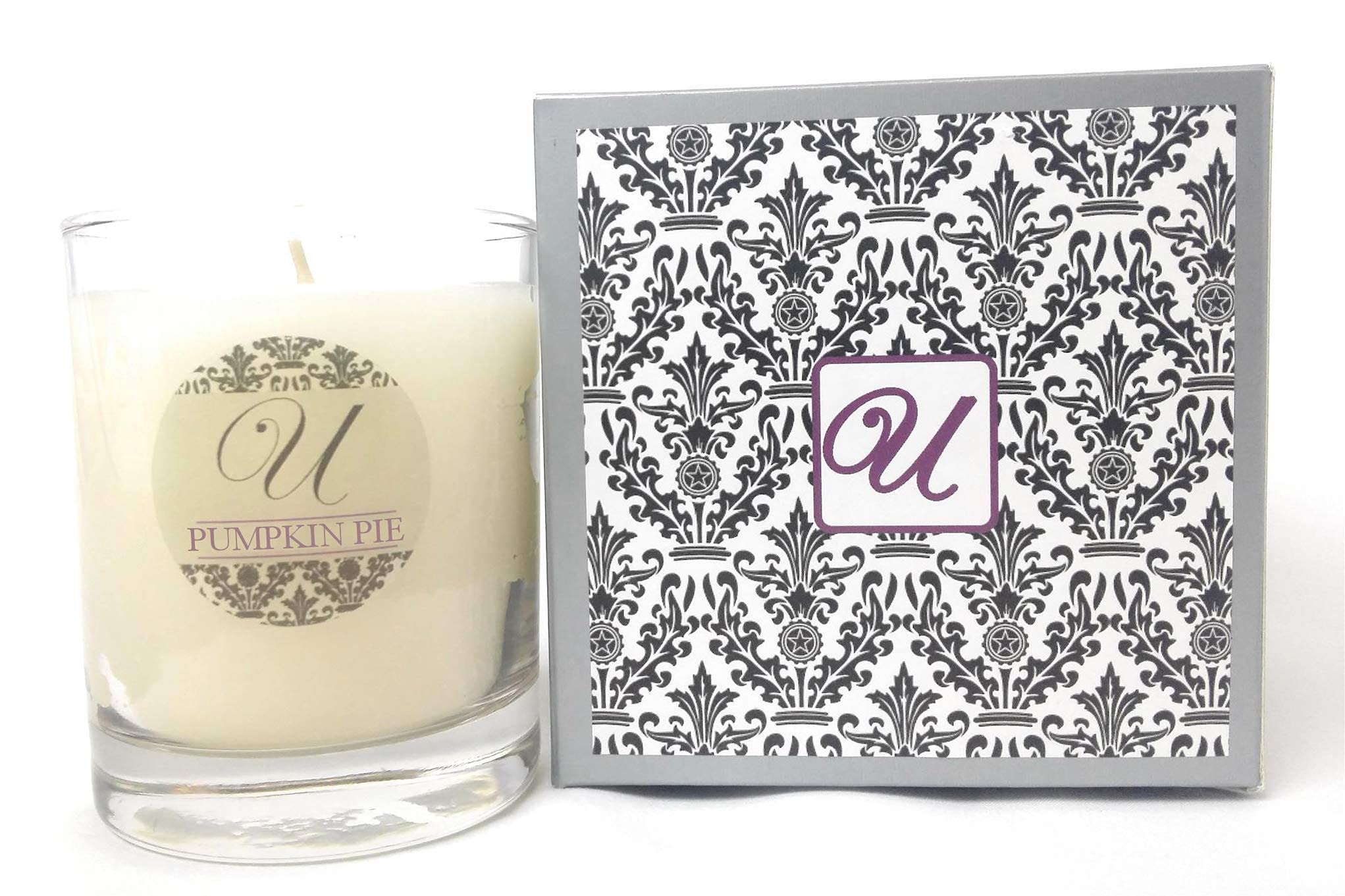 Premium Pumpkin Pie Scented Candle in 8 oz Glass Jar - Select Your Size (Ring Size 7) with Surprise Jewelry Inside ($10-$10,000 Value) - Perfect for Home Decor, Gifts & Relaxation