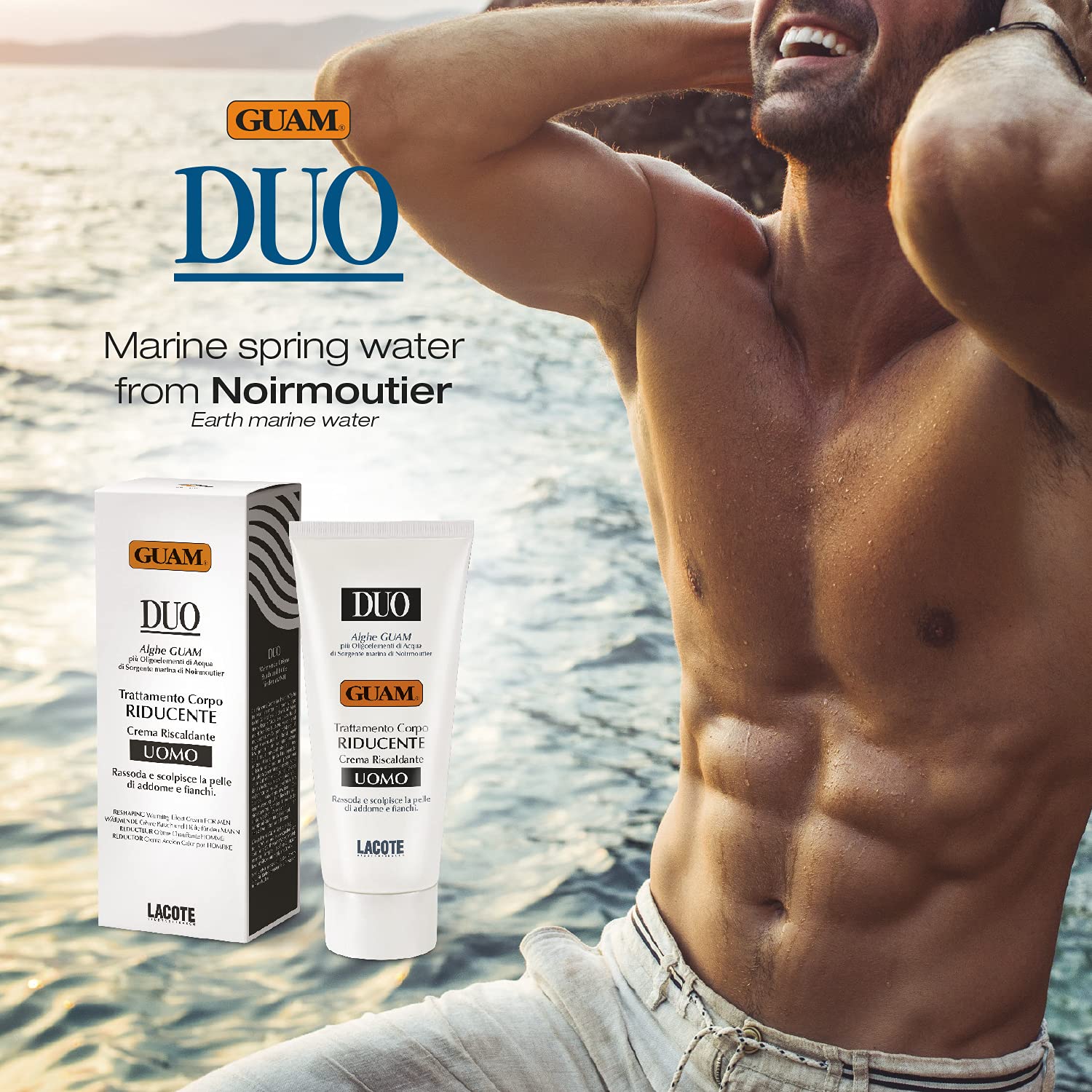 Guam Duo Cream Slimming & Body Contouring Gel - 200ml for Weight Loss & Cellulite Reduction - Perfect for Post-Workout Recovery & Spa Treatments