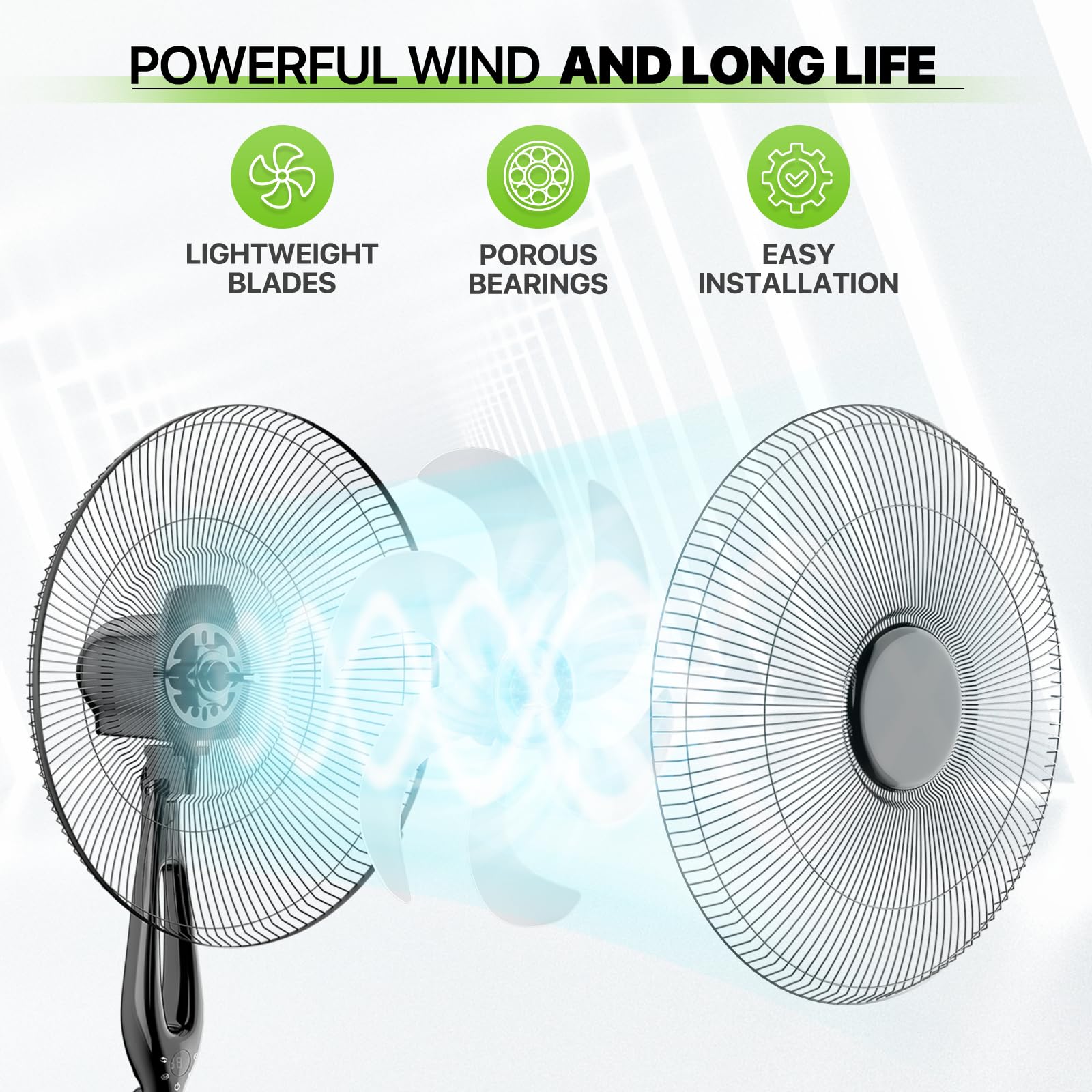 Magshion 17-Inch Oscillating Quiet Pedestal Fan with Remote Control, Timer, Adjustable Tilt Head, 3 Speed Settings - Ideal for Home, Bedroom, Office & Living Room Cooling (Black)