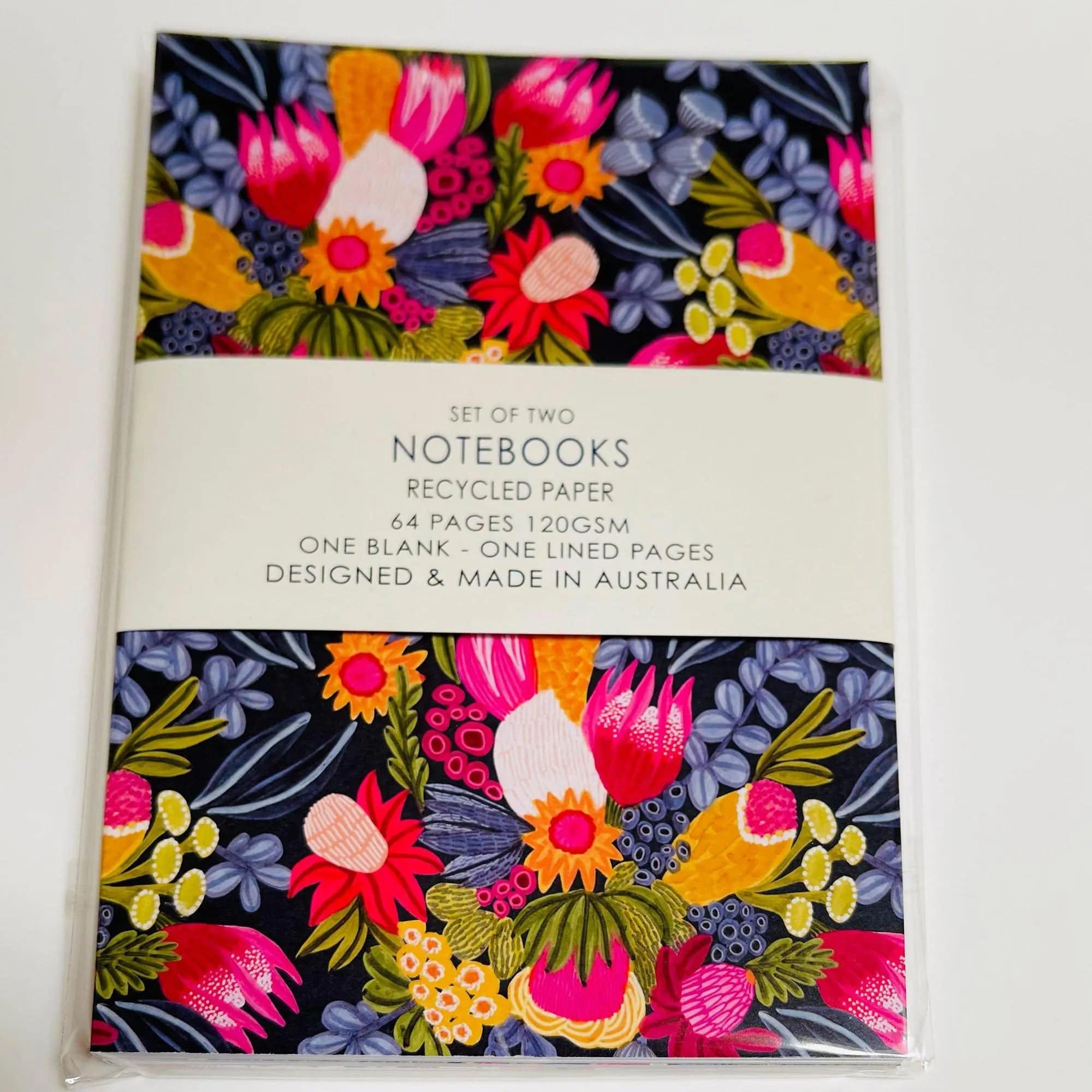 Bush Bounty Botanical A5 Notebook Set - 3 Pack Lined Journal for Writing, Note Taking & Sketching - Perfect for School, Office & Travel