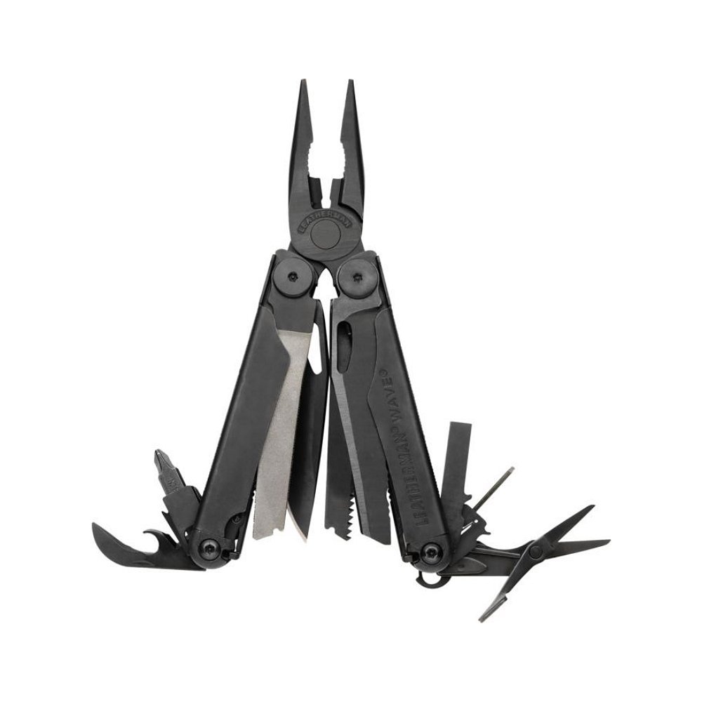 LEATHERMAN Original Wave Multitool with Scissors & Eyeglass Screwdriver - Black Multi-Tool with Leather Sheath | Perfect for Camping, Hiking, Survival & Everyday Carry (EDC)