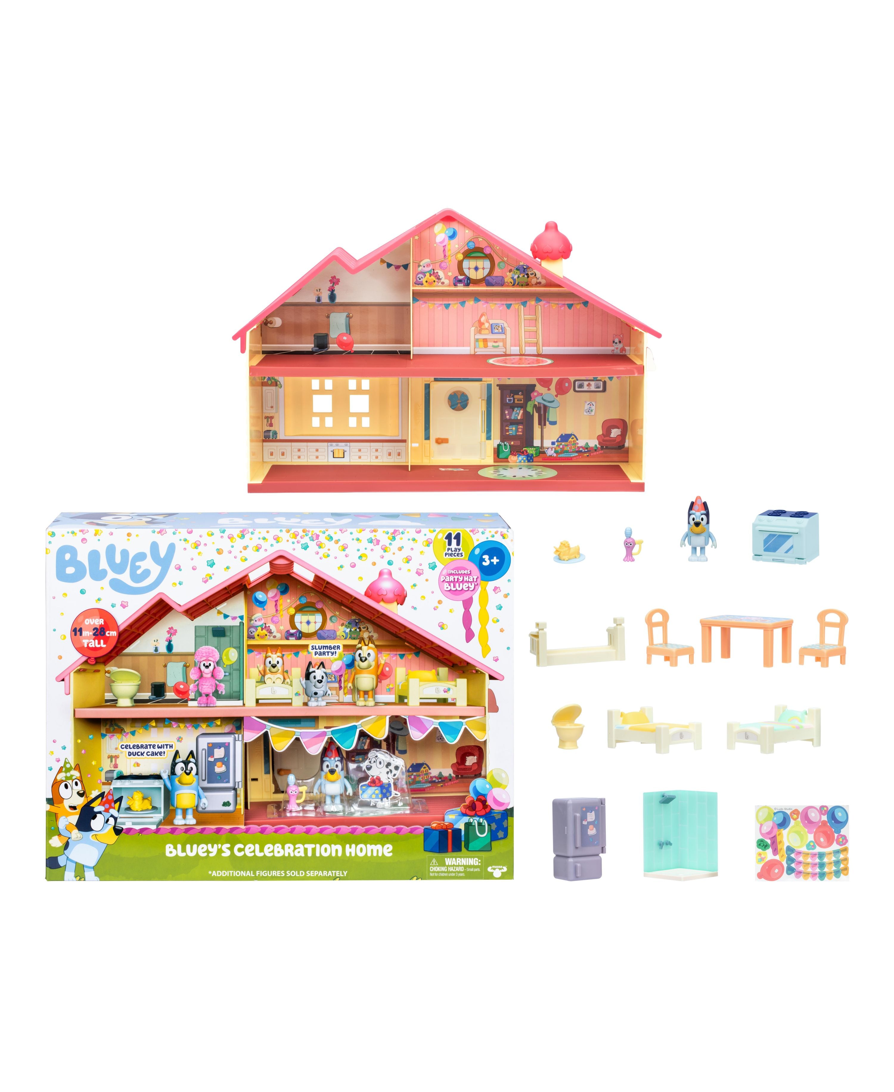 Bluey Celebration House S11 - Interactive Playhouse for Kids, Perfect for Birthday Parties & Indoor Playtime | Official Licensed Bluey Toy