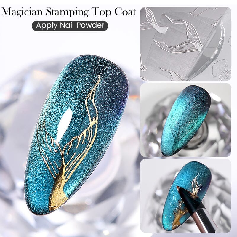 5-Piece Magician Stamping Nail Art Kit - Professional Manicure Design Set for Salon & Home Nail Care - Perfect for DIY Nail Art, Parties & Gifts