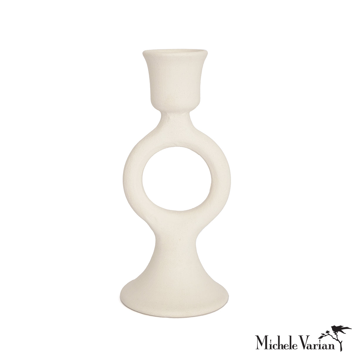 Elegant Ceramic Ring Candle Holder - Decorative Home Decor for Centerpieces, Weddings & Romantic Ambiance