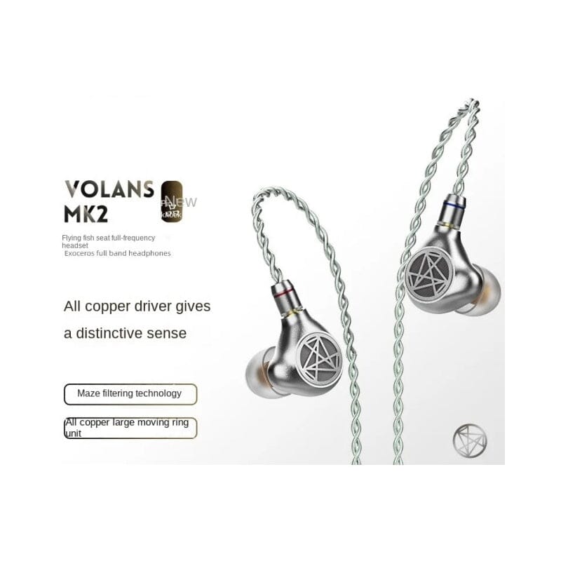 Astrotec Volans MK2 10mm PU + LCP Dynamic Driver HiFi In-Ear Earphones with Detachable Cable - Perfect for Audiophiles, Gaming, and Music Lovers