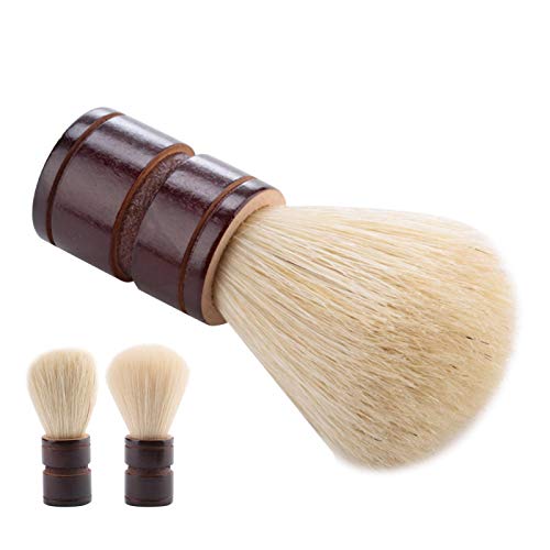 Men's Shaving Brush - Wooden Handle Nylon Bristles for Beard Care & Grooming at Home or Travel