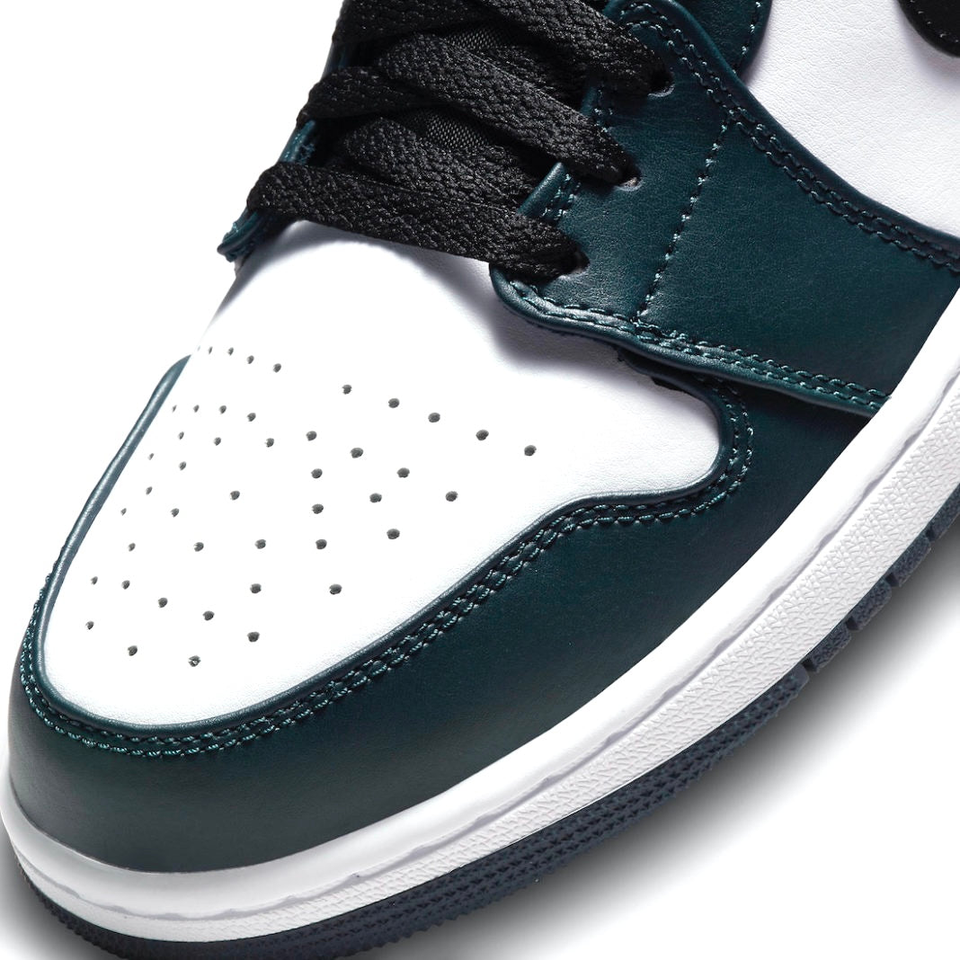 Air Jordan 1 Low GS Sneakers - Dark Teal, Armory Blue & White Basketball Shoes for Girls | Perfect for School, Sports & Casual Wear