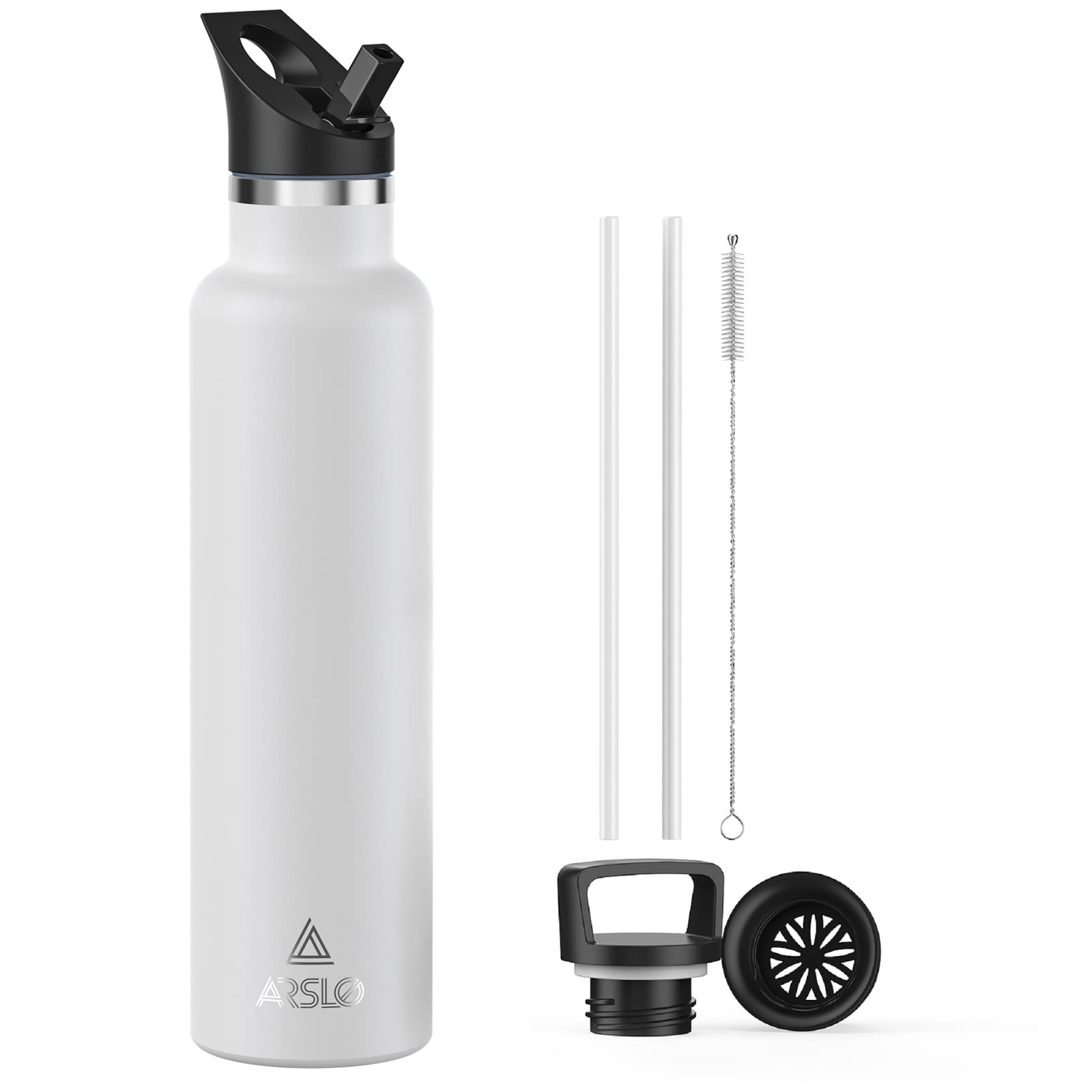 Vacuum Insulated Stainless Steel Water Bottle - 24H Cold & 12H Hot - Hiking & Sports