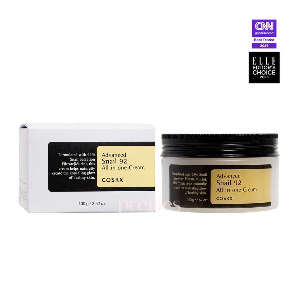 COSRX Advanced Snail 92 All in One Cream 100g - Snail Mucin Moisturizer for Face, Hydrating & Repairing Skin Care - Perfect for Dry, Sensitive & Acne-Prone Skin - Day & Night Use