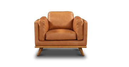 Cadiz Lounge Chair - Modern Accent Chair for Living Room, Bedroom & Office - Comfortable Upholstered Armchair with Wooden Legs - Perfect for Relaxing, Reading & Decorating