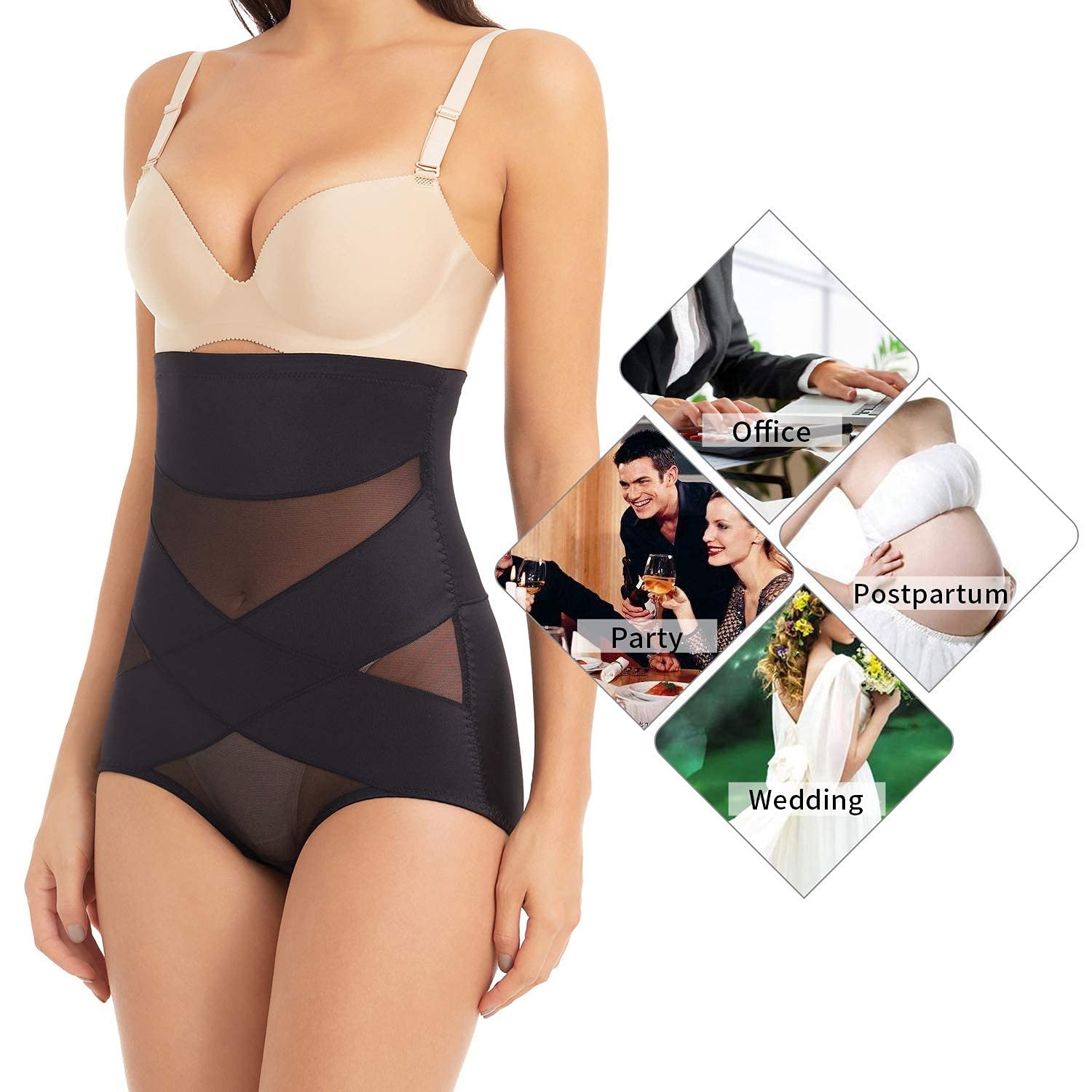 MOVWIN Women's Tummy Control Shapewear - High Waist Body Shaper for Slimming & Postpartum Recovery | Perfect for Daily Wear, Workouts & Special Occasions