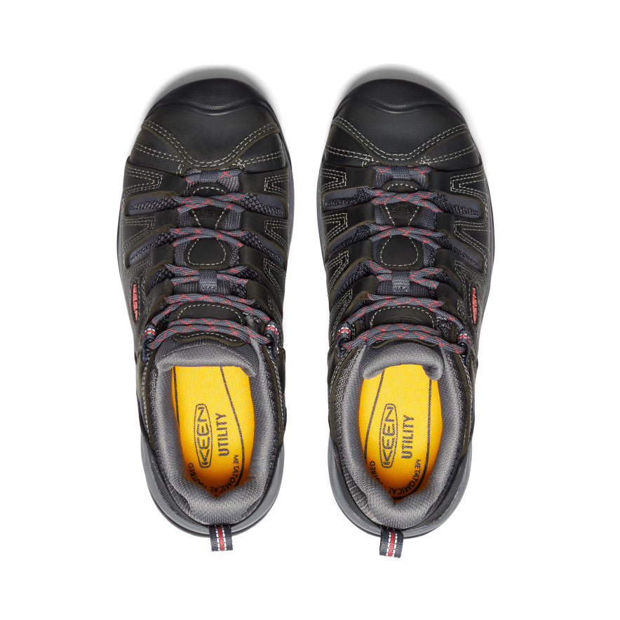 Women's Flint II Steel Toe Work Boots - Safety Shoes with Magnet/Rose Design | Perfect for Construction, Warehouse & Outdoor Work