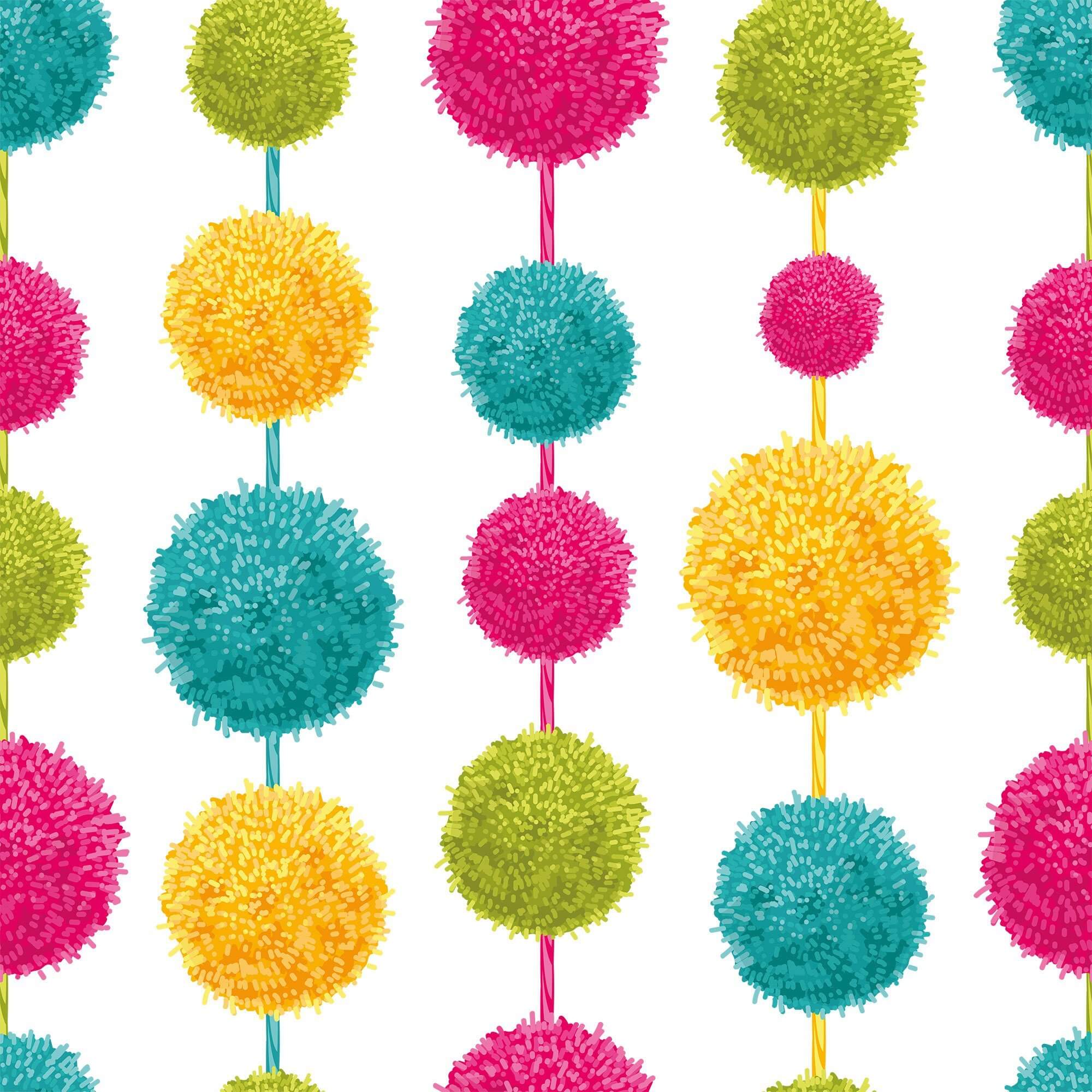 Retro Peel and Stick Removable Wallpaper for Teens - Yellow and Fuchsia Floral Pattern (6125) - Perfect for Bedroom, Dorm Room, and DIY Home Decor