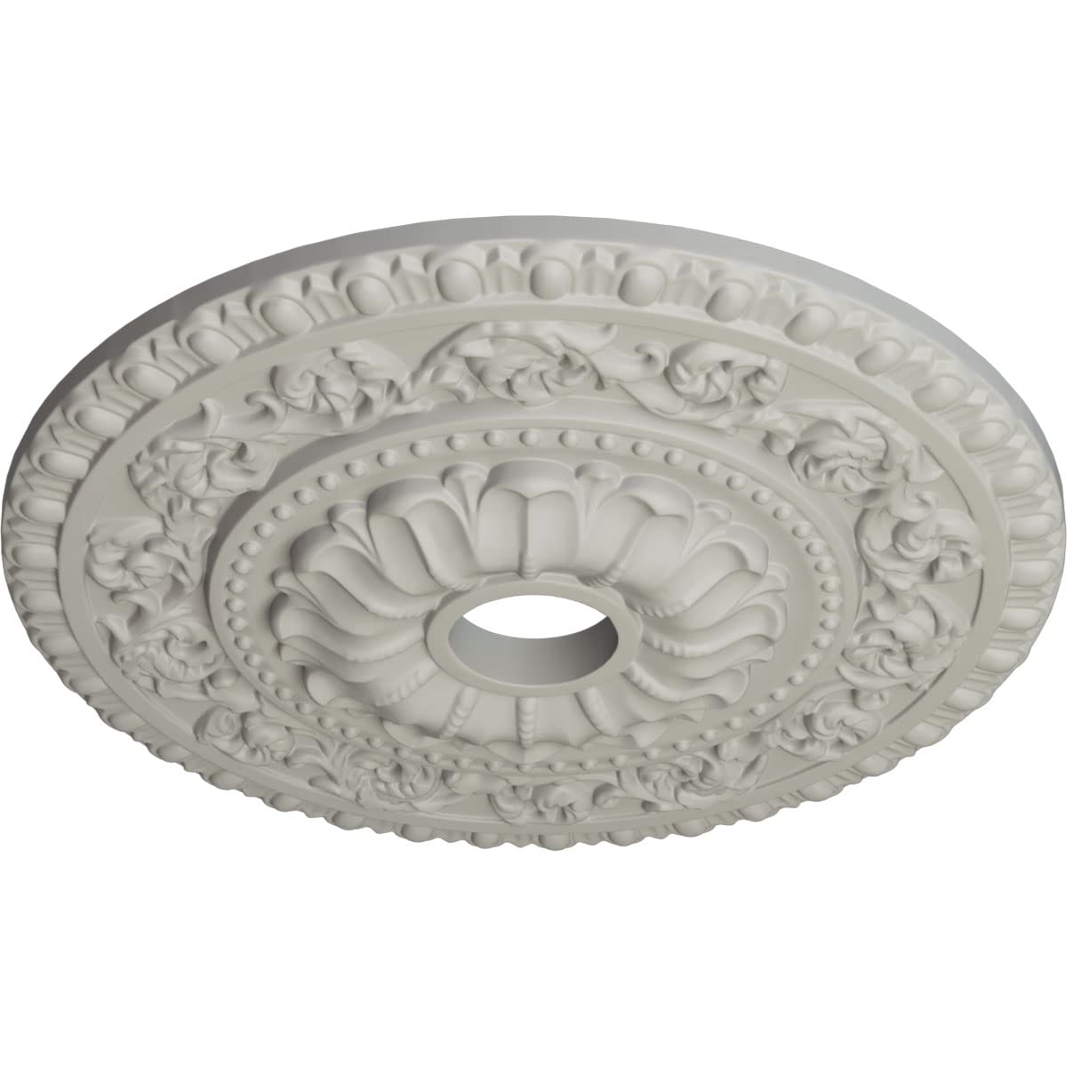 Ekena Millwork CM23VAPCF Vaduz 23.5 Inch Ceiling Medallion - Hand-Painted Cream Finish, 3.5