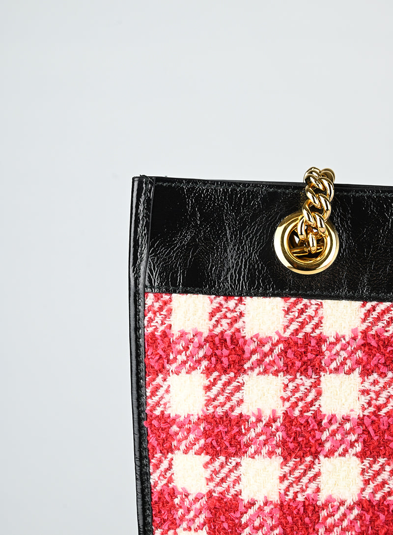 Gucci Red Tartan Fabric Shopper Bag - Stylish & Durable for Work, Travel & Everyday Use
