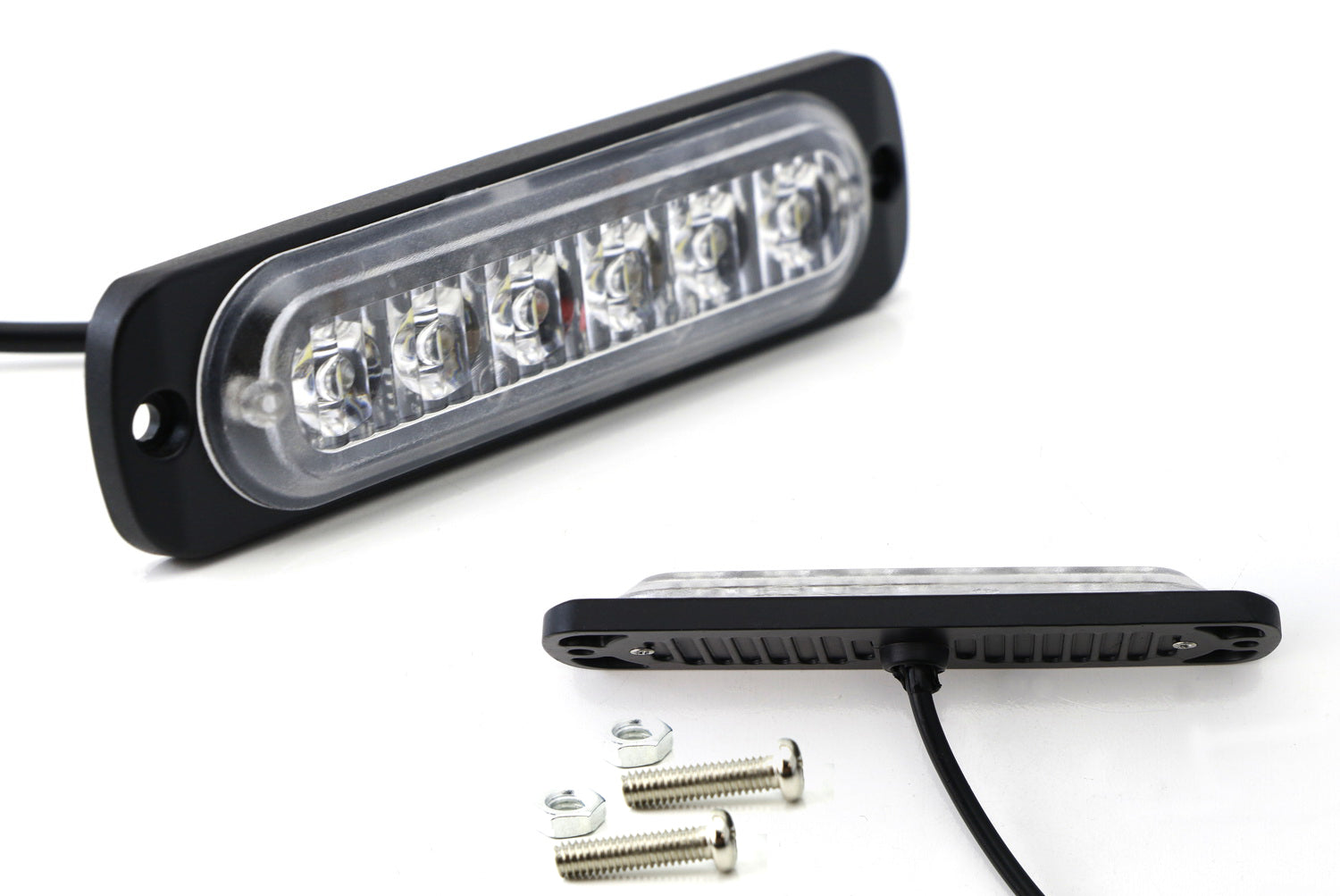 6 LED Amber Flush Mount Daytime Running Lights Kit - Universal Grille & Bumper Installation for Trucks, SUVs, Jeeps - Improve Visibility & Safety in Fog, Rain or Low Light Conditions