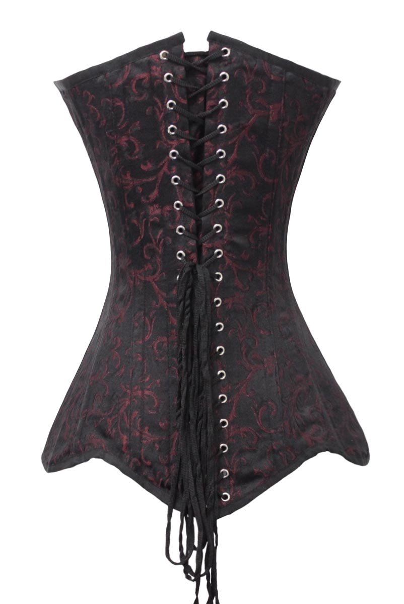 LuvSecret Lingerie Heavy Duty 26 Double Steel Boned Waist Training Corset - Long Torso Overbust Brocade Shaper #8151 for Women's Shapewear, Plus Size Waist Cincher & Victorian Style Outfits