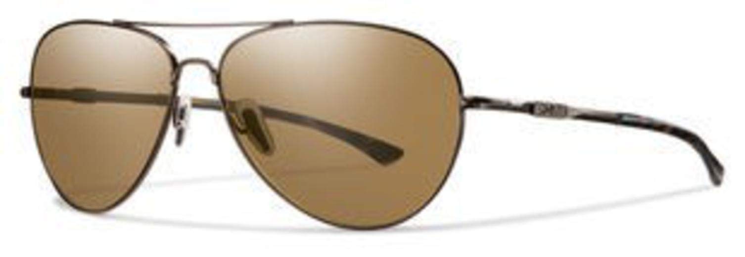 Smith Optics AUDIBLE/N Aviator Sunglasses for Men - Titanium Frame, Gold/Chromapop Bronze Mirror Polarized Lenses (60/13/140) - UV Protection, Lightweight & Durable - Perfect for Driving, Outdoor Sports & Fashion