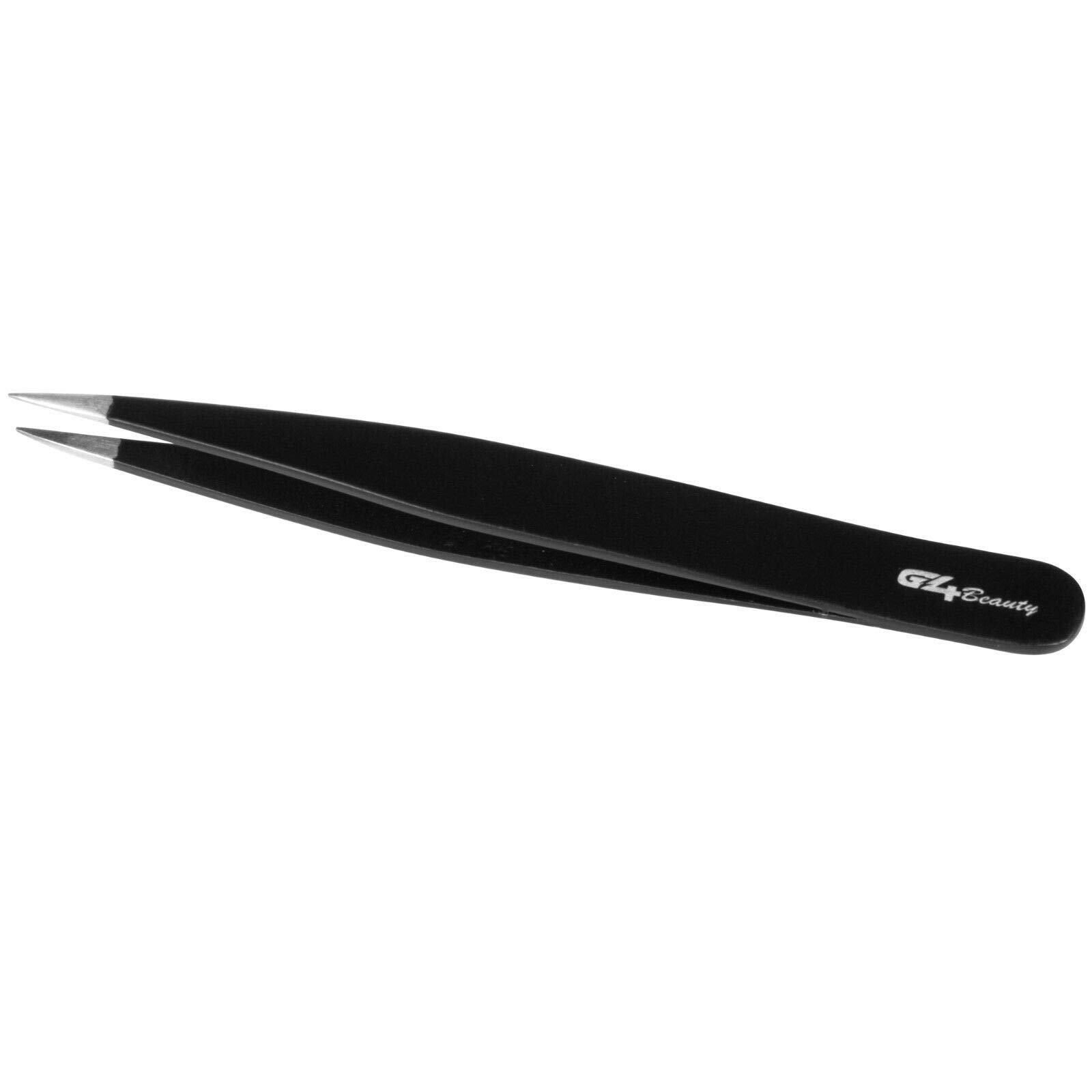G4 Vision Professional Lash Tweezers Set - Straight & Curved Stainless Steel Eyelash Extension Tweezers (2-Pack) for Precise False Eyelash Application - Perfect for Salon, Home Use & Professional Makeup Artists