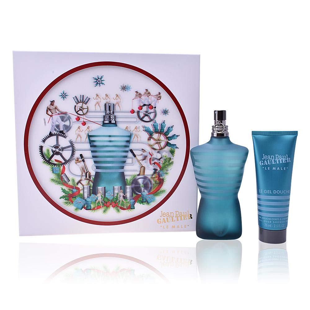 JEAN PAUL GAULTIER Le Male Eau de Toilette for Men - 125ml Spray & 75ml Shower Gel Set | Fresh Fragrance Gift Set for Date Night & Special Occasions