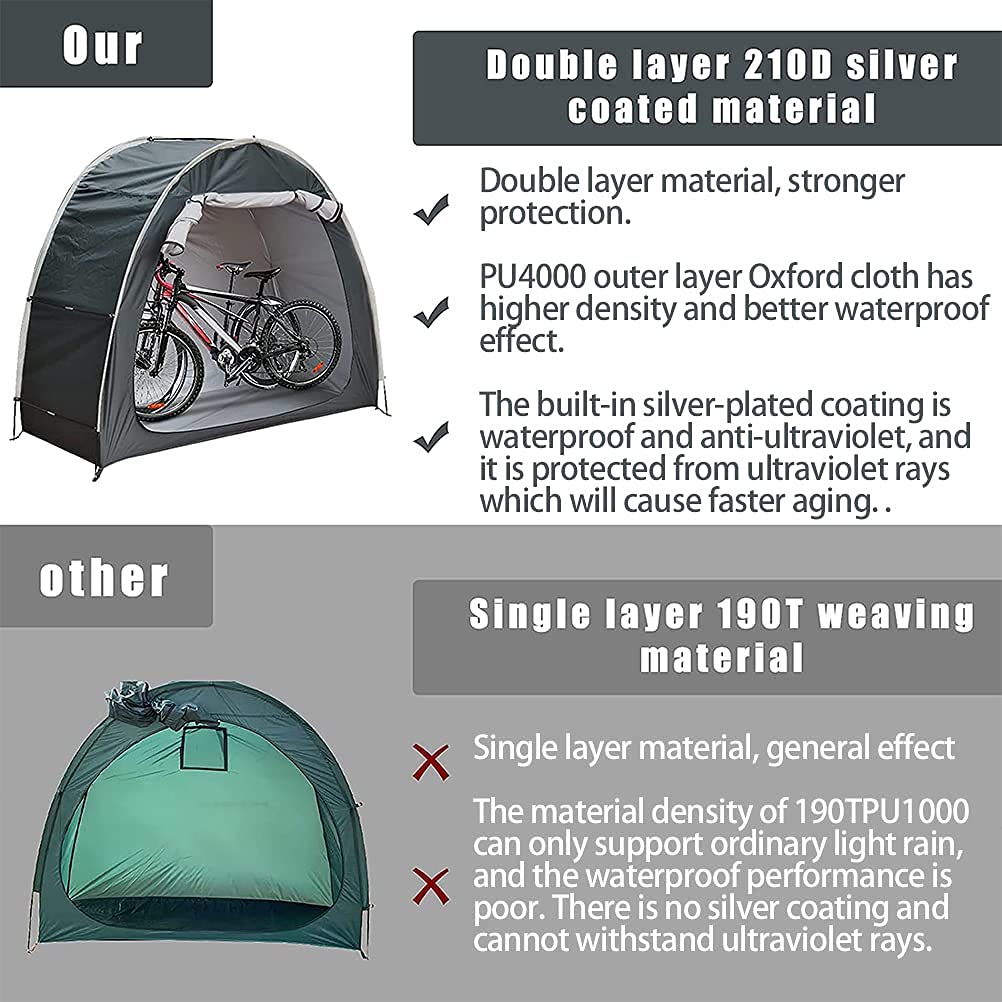 2021 New Foldable Bike Storage Tent - Waterproof Portable Outdoor Bicycle Shed for Lawn, Garden & Pool Tools - Large Capacity Space-Saving Camouflage Design - Perfect for Backyard, Garage & RV Storage