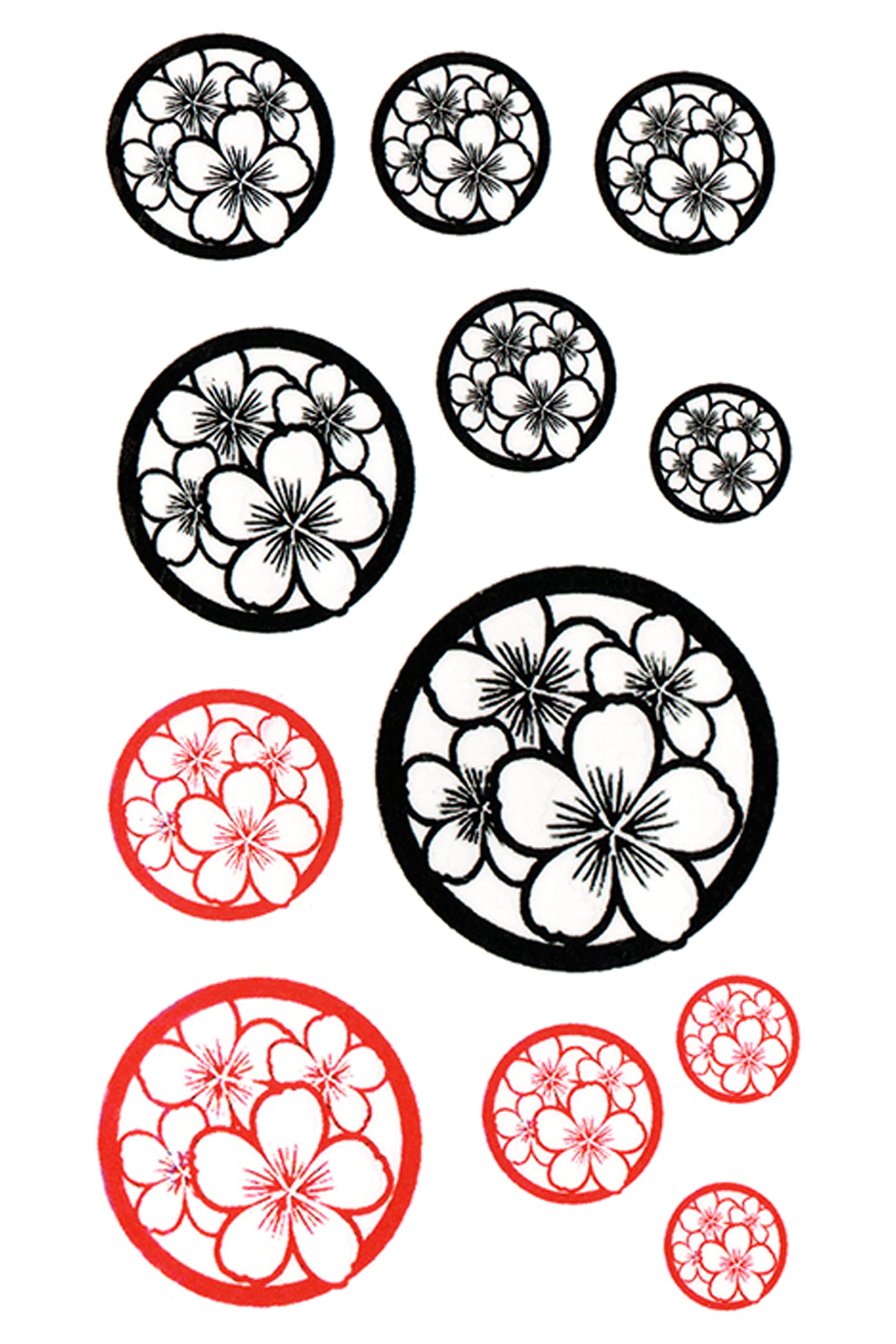 Waterproof Temporary Tattoo Stickers for Men & Women - 3D Realistic Flowers, Butterflies, Stars, Angels, Wolves & Armband Designs (60mmX105mm) | Perfect for Parties, Halloween Costumes & Body Art