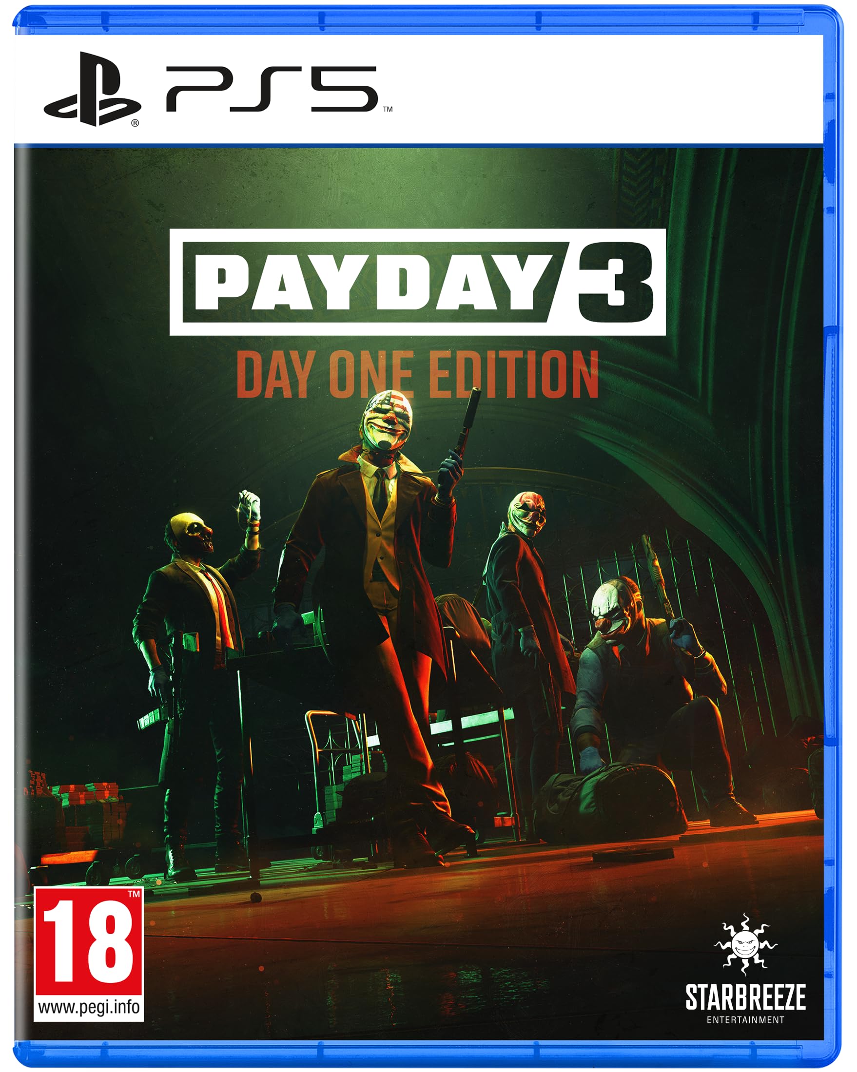 Payday 3 - Day One Edition for PlayStation 5 (PS5) | Action-Packed Heist Game | Perfect for Multiplayer Co-op Gaming Nights