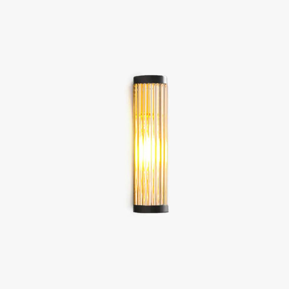 Modern Striped Glass Cylinder Outdoor Wall Lights - Waterproof LED Sconce for Porch, Patio, Garden & Exterior Home Decor