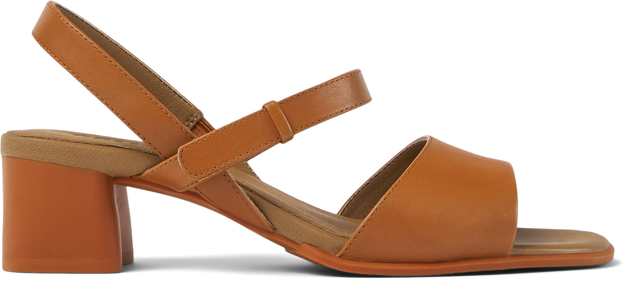 Camper Women's Heeled Sandals - Comfortable Leather Summer Dress Shoes for Outdoor Walking & Casual Wear