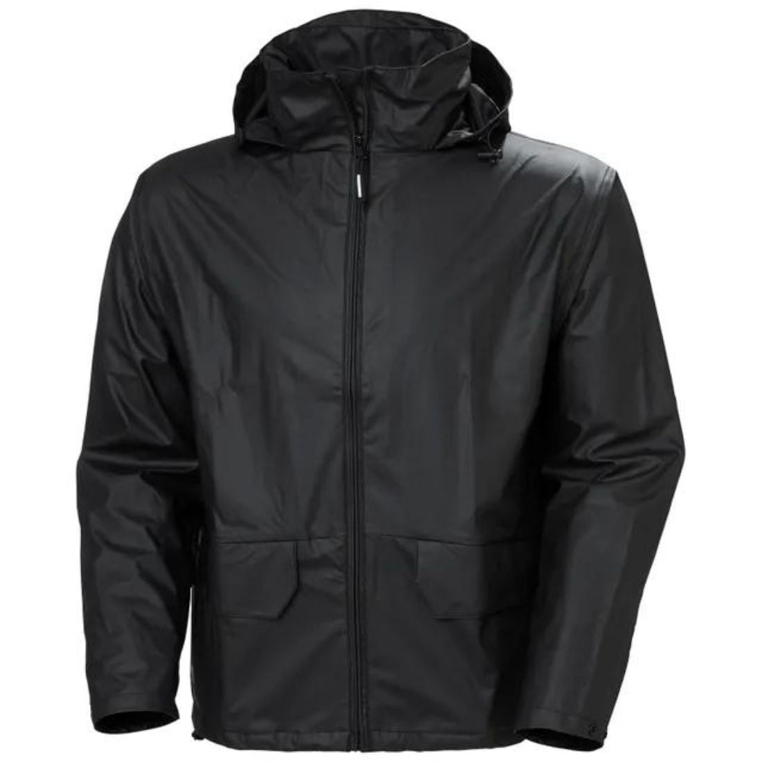 Helly Hansen Men's Voss Waterproof Work Rain Jacket - Heavy Duty Outdoor Shell for Construction, Hiking & Bad Weather (Black)