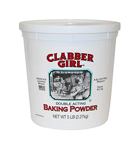 Clabber Girl Baking Powder 5lb Bulk Tub - Aluminum-Free Double Acting Baking Powder for Cakes, Cookies & Bread - Perfect for Home Bakers & Commercial Kitchens