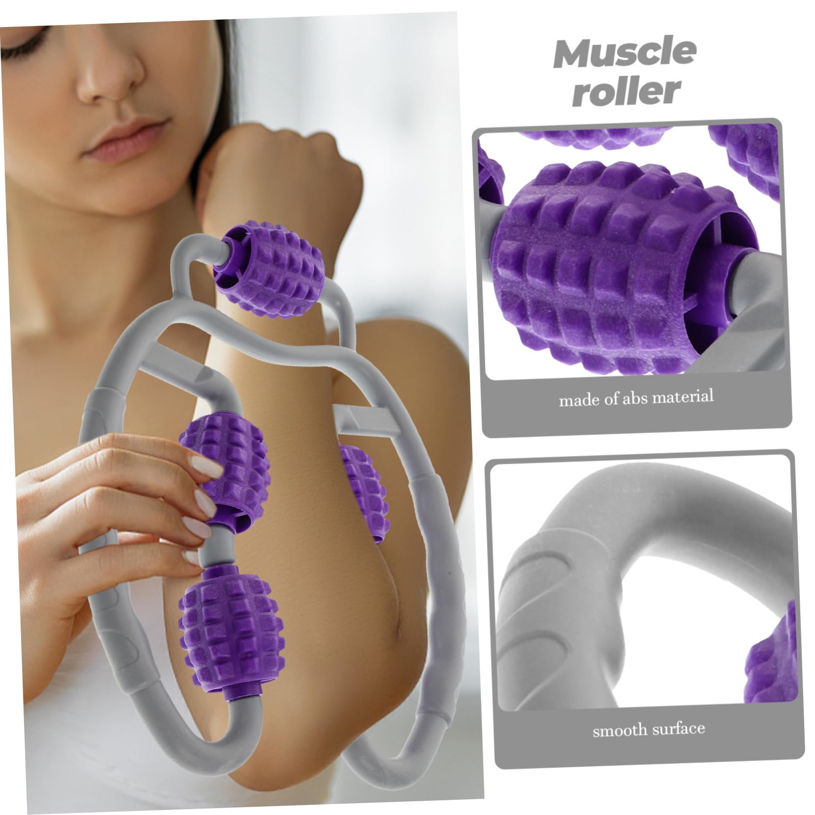 FOMIYES 2-Pack Handheld Massage Roller for Legs, Arms & Forearms - Muscle Relief & Recovery Tool for Athletes, Office Workers & Home Use - Perfect for Post-Workout, Stress Relief & Relaxation