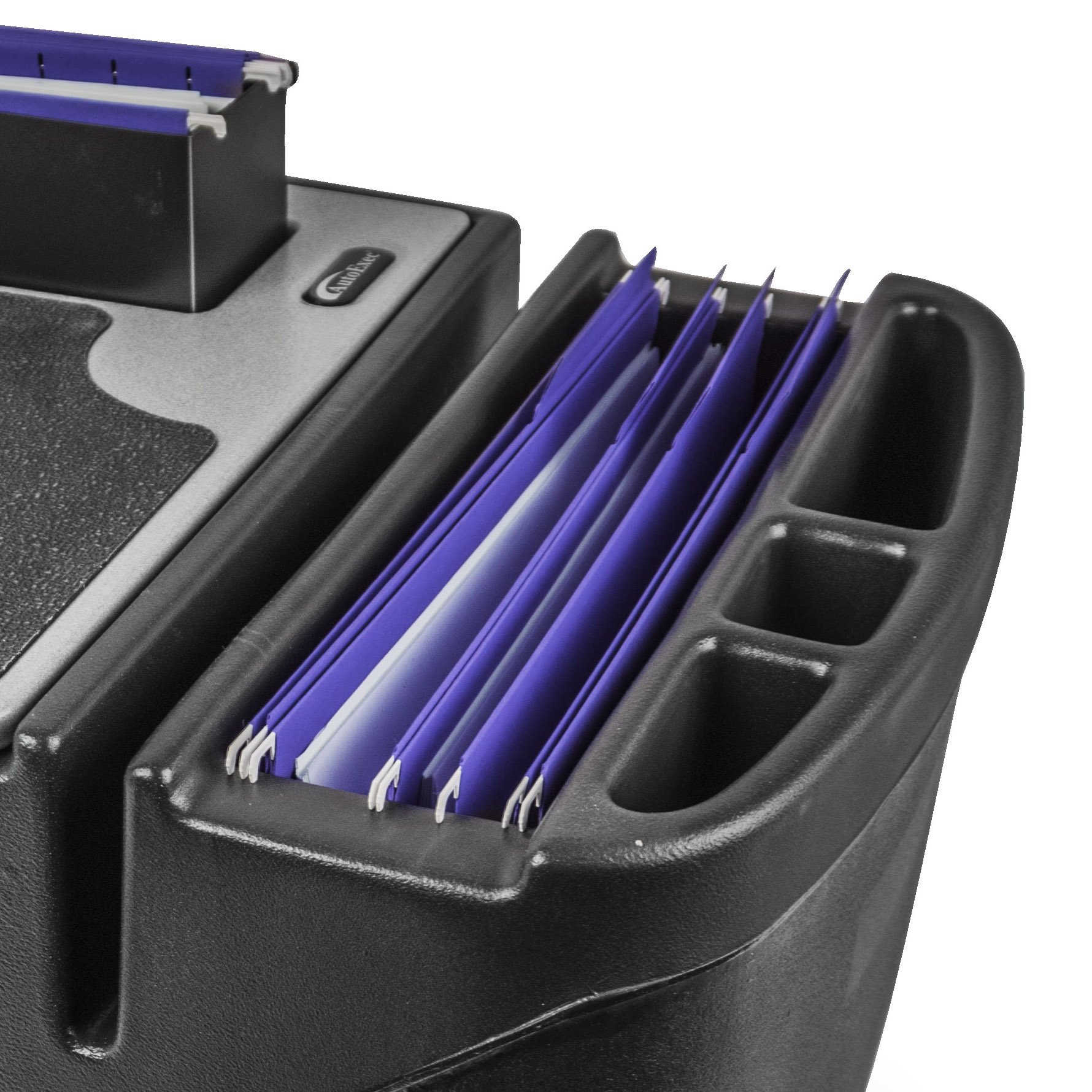 AutoExec AUE20000 Efficiency FileMaster Car Desk - Portable Grey Office Organizer for Vehicles | Perfect for Truckers, Sales Reps & Mobile Professionals
