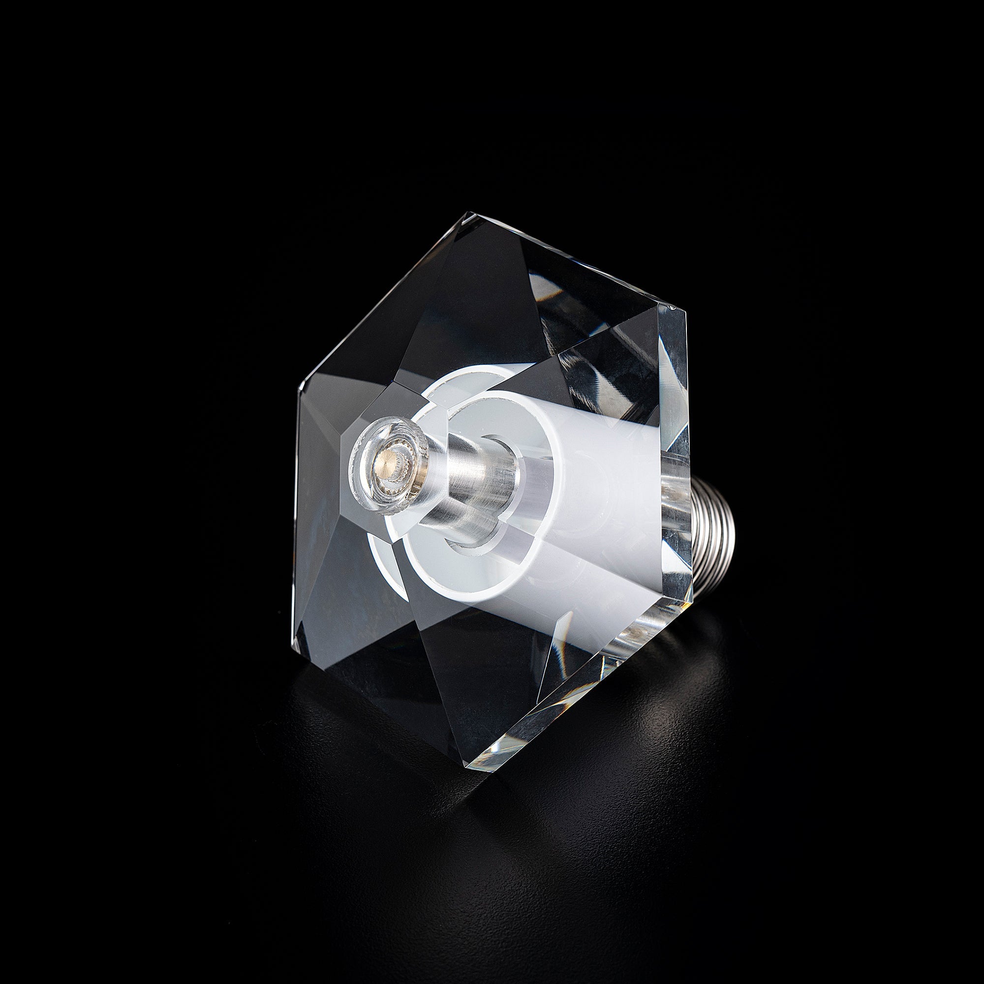 Hexagon Diamond Crystal LED Light Bulb - Large Size, Energy Efficient, Dimmable for Home & Commercial Decoration | Perfect for Chandeliers, Pendant Lights, and Luxury Interior Lighting