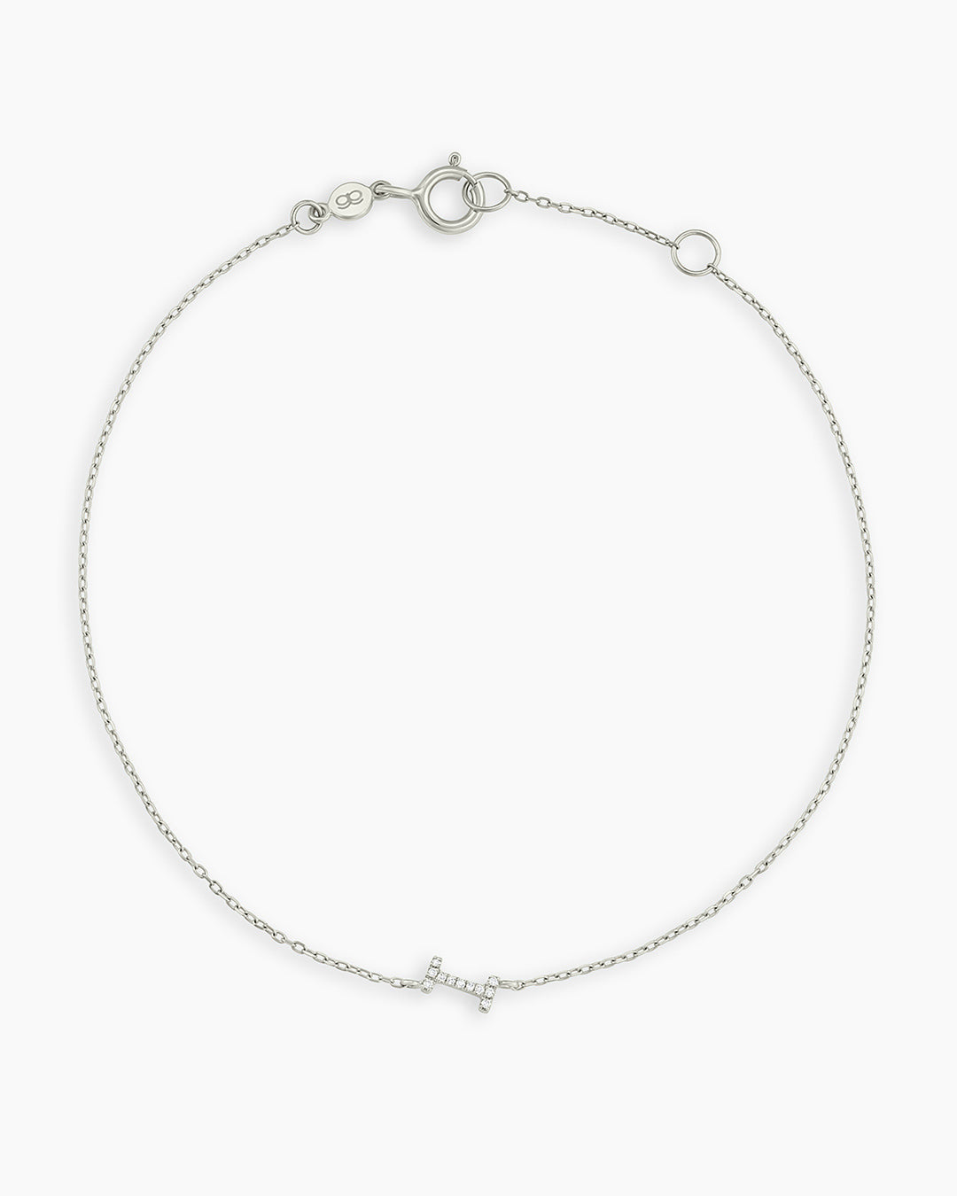 Diamond Pavé Alphabet Bracelet - Personalized Initial Letter Bracelet for Women, Sterling Silver or Gold Plated, Elegant Gift for Birthday, Anniversary, Valentine's Day | Perfect for Everyday Wear & Special Occasions