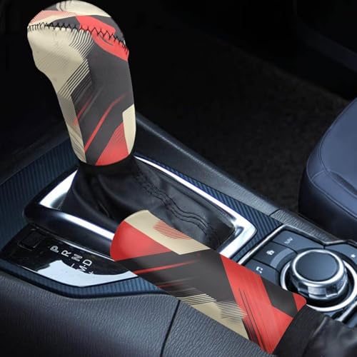 Red Black White Geometric