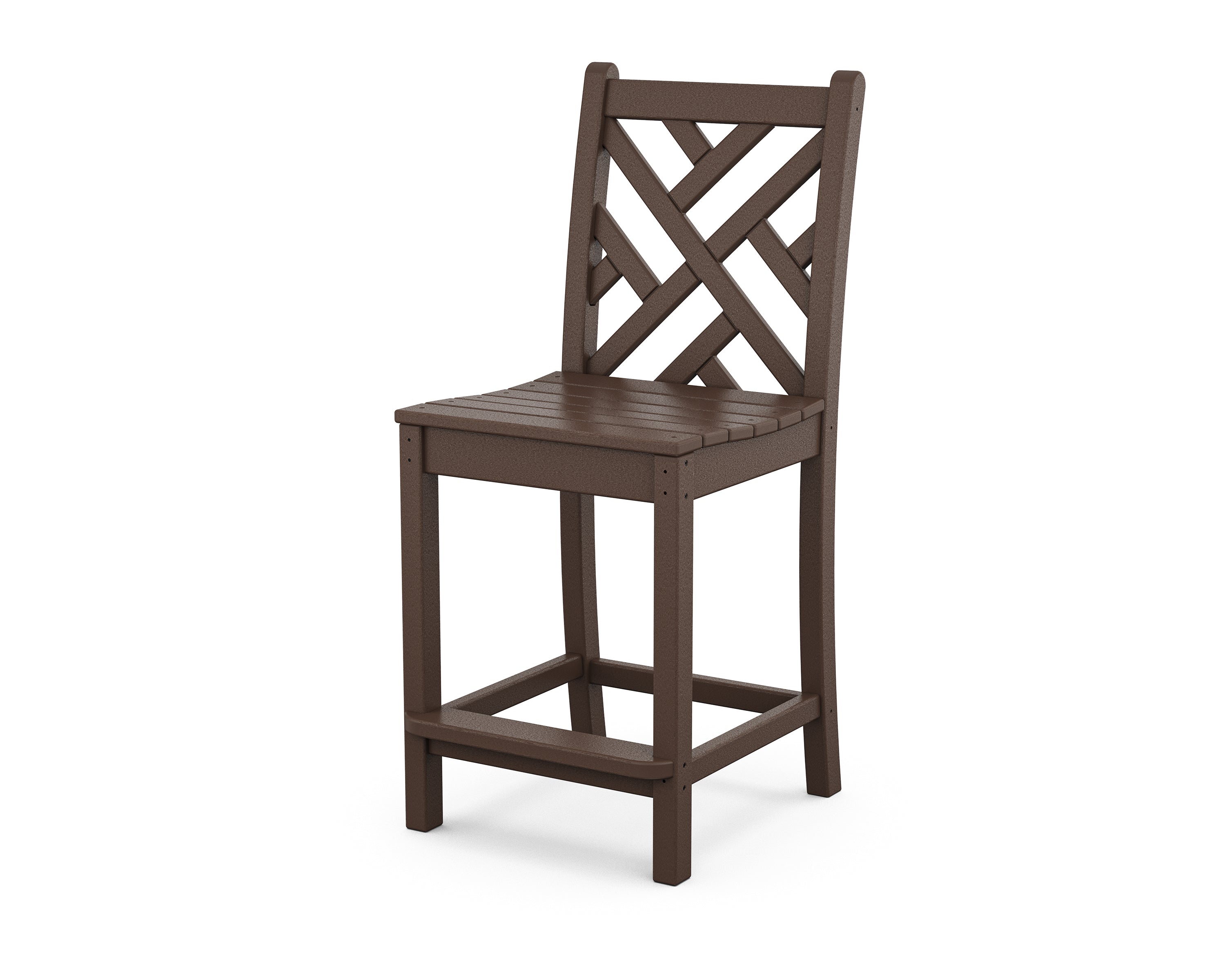 POLYWOOD Chippendale Counter Height Bar Stool - Durable Outdoor & Indoor Dining Chair for Kitchen, Patio, and Restaurant Use