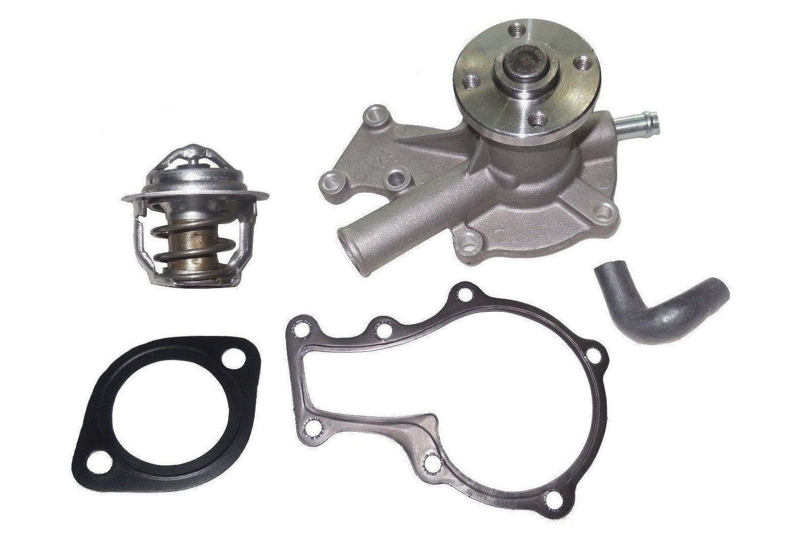 Kubota ZD21 ZD21F ZD221 Compatible Water Pump with Return Hose & Thermostat - Replacement for Lawn Mower, Tractor & Agricultural Equipment
