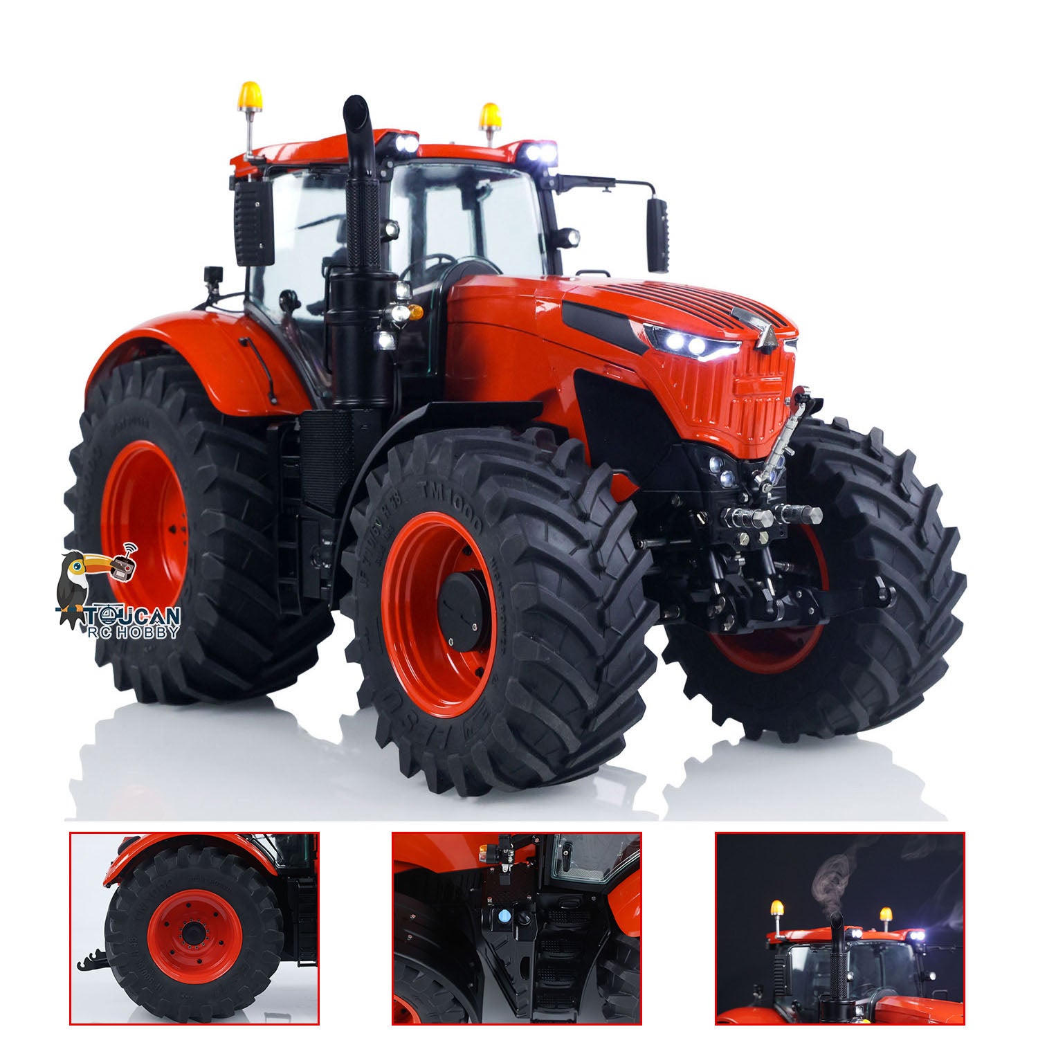 1/14 Scale LESU 4x4 RC Hydraulic Tractor Truck - 90% Metal Construction, RTR with PL18EV Lite Radio, Realistic Smoke & Sound Effects - Perfect for Farm Simulation, Off-Road Play and RC Hobby Enthusiasts