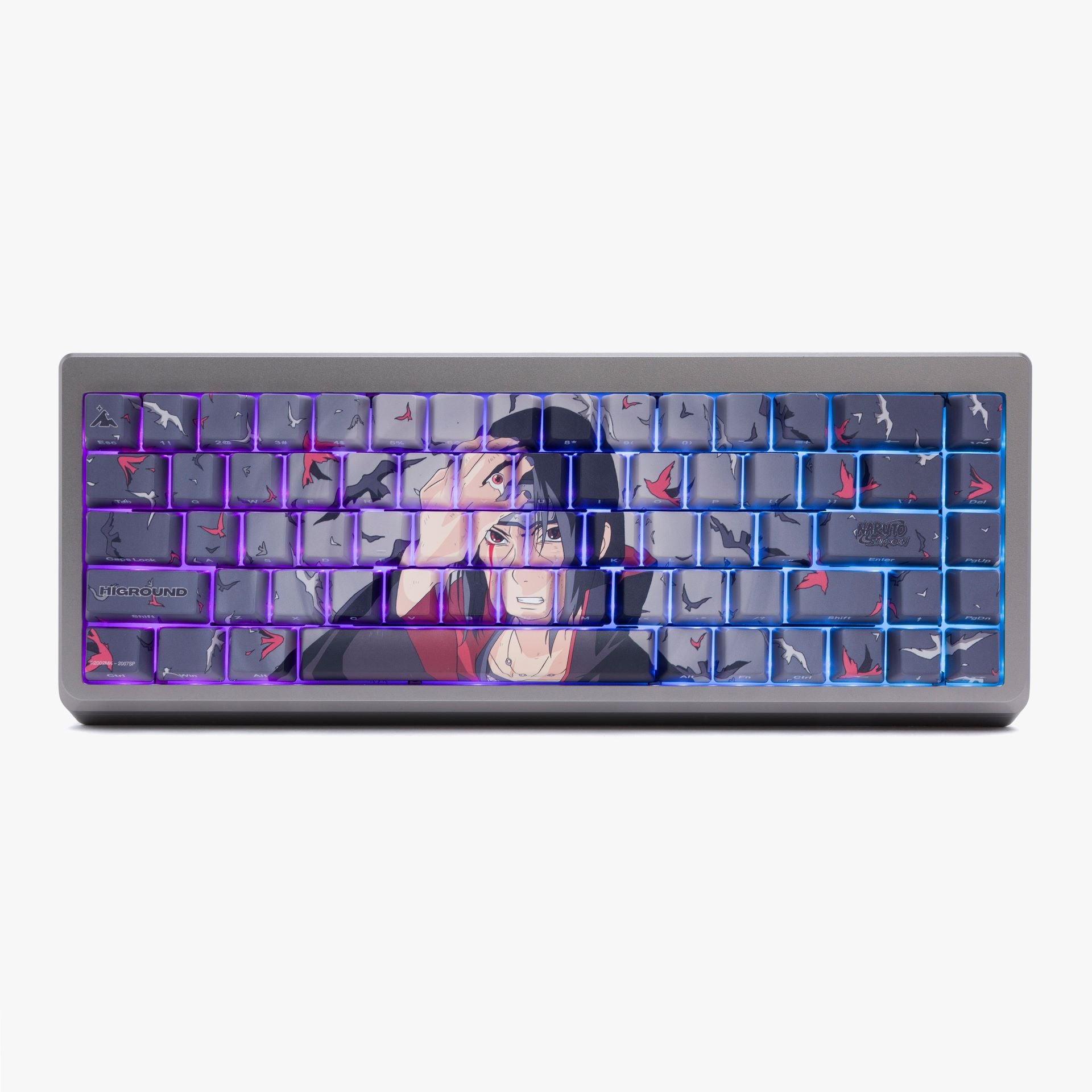 Naruto x HG Summit 65 Keyboard - Itachi Uchiha Themed Mechanical Gaming Keyboard for PC - Perfect for Anime Fans & Esports Gamers