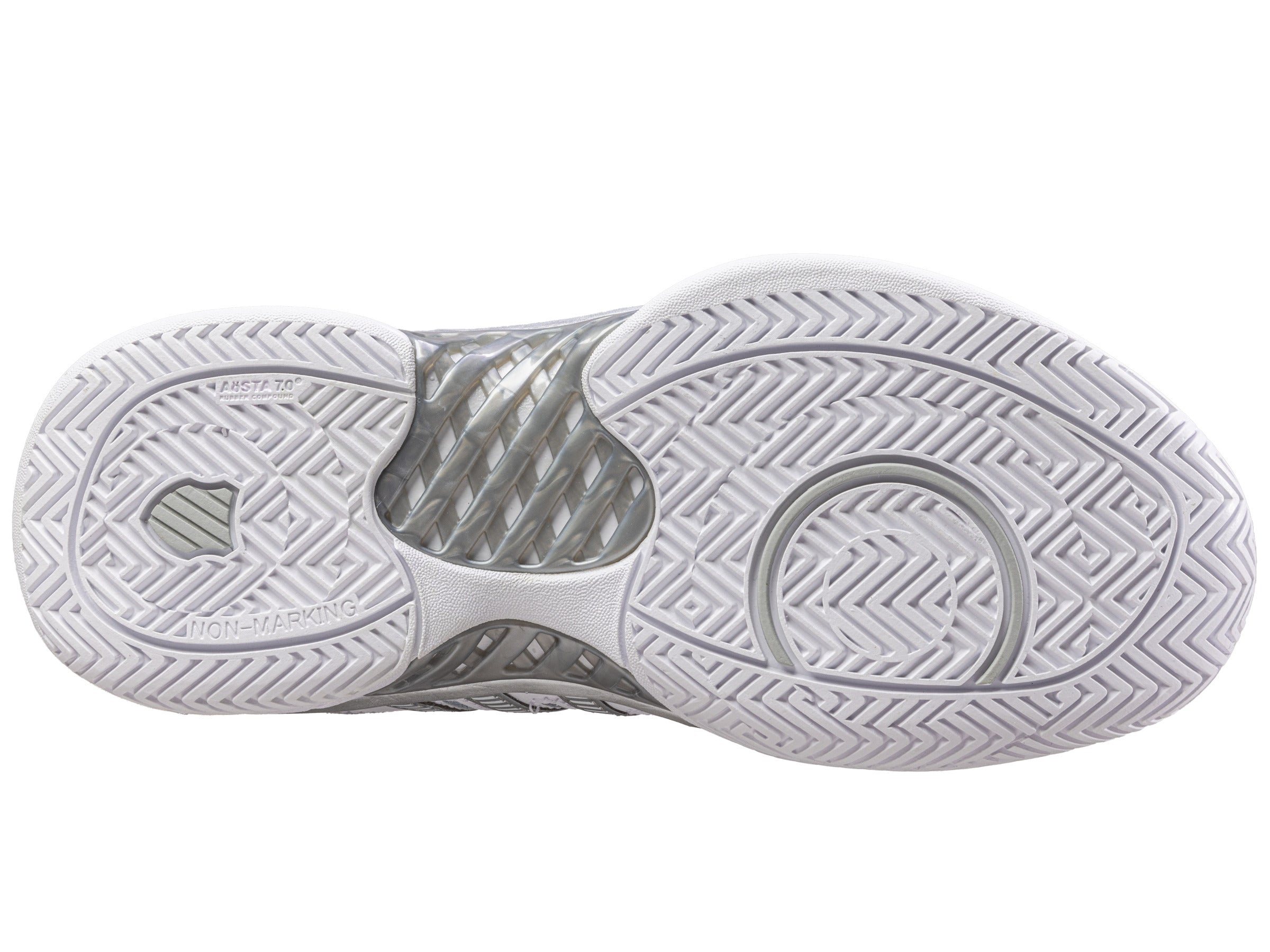 Women's Hypercourt Express Leather Tennis Shoes - White/Silver/Glacier Gray | Lightweight & Comfortable Court Sneakers for Women | Perfect for Tennis, Gym Workouts & Casual Wear