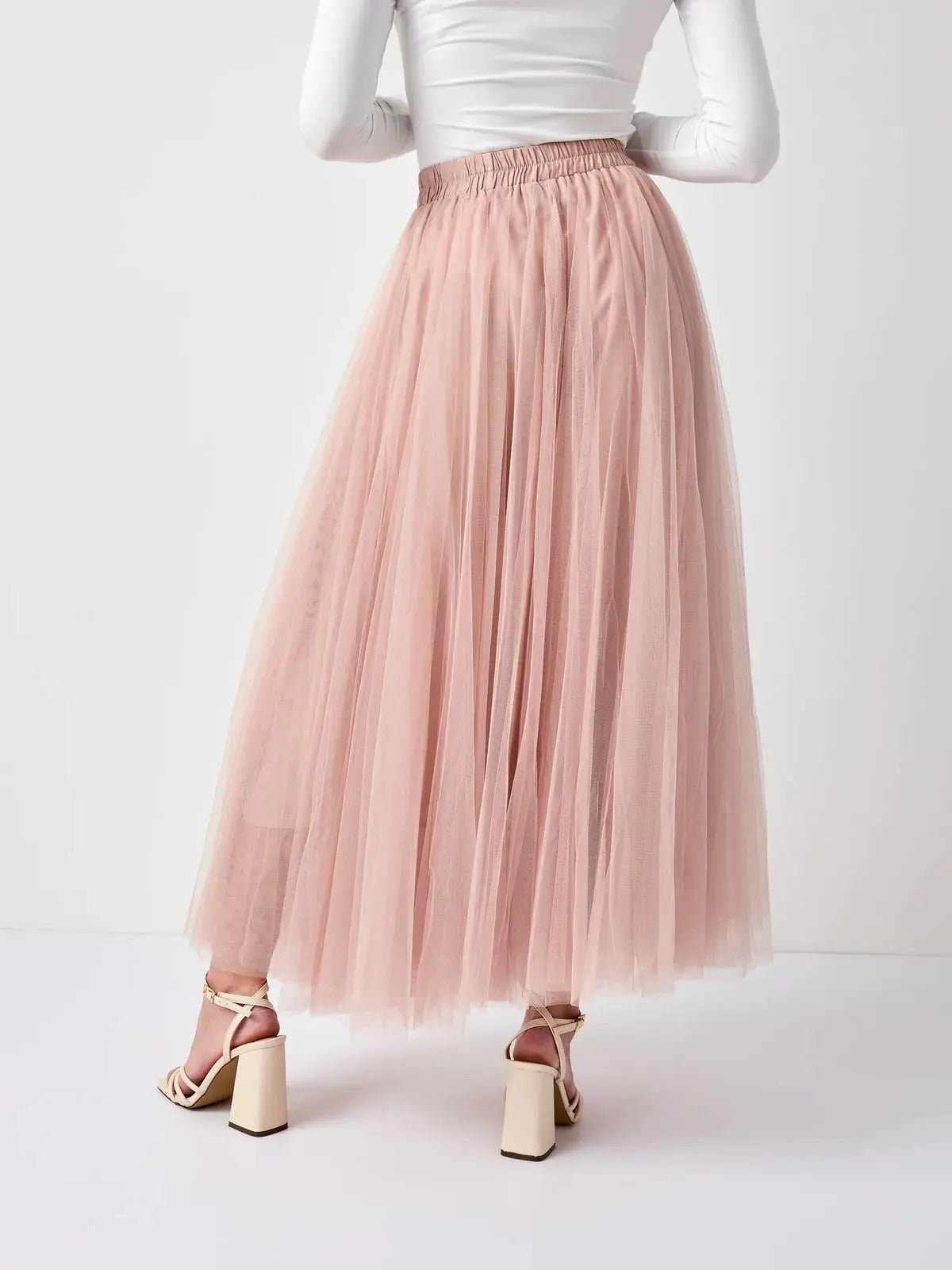 Aria Long Tulle Skirt - Elegant Flowy Maxi Skirt for Women | Perfect for Weddings, Parties & Special Occasions