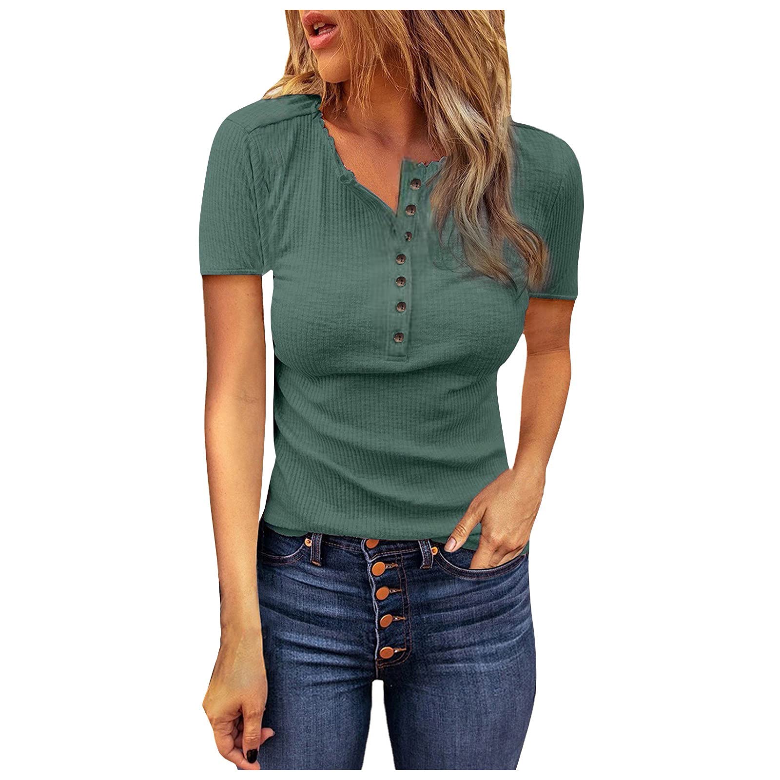 Women's Long Sleeve V-Neck Tunic Tops - Casual Fall Blouse for Women & Teen Girls | Comfortable Everyday Wear for Work, Dates & Outings