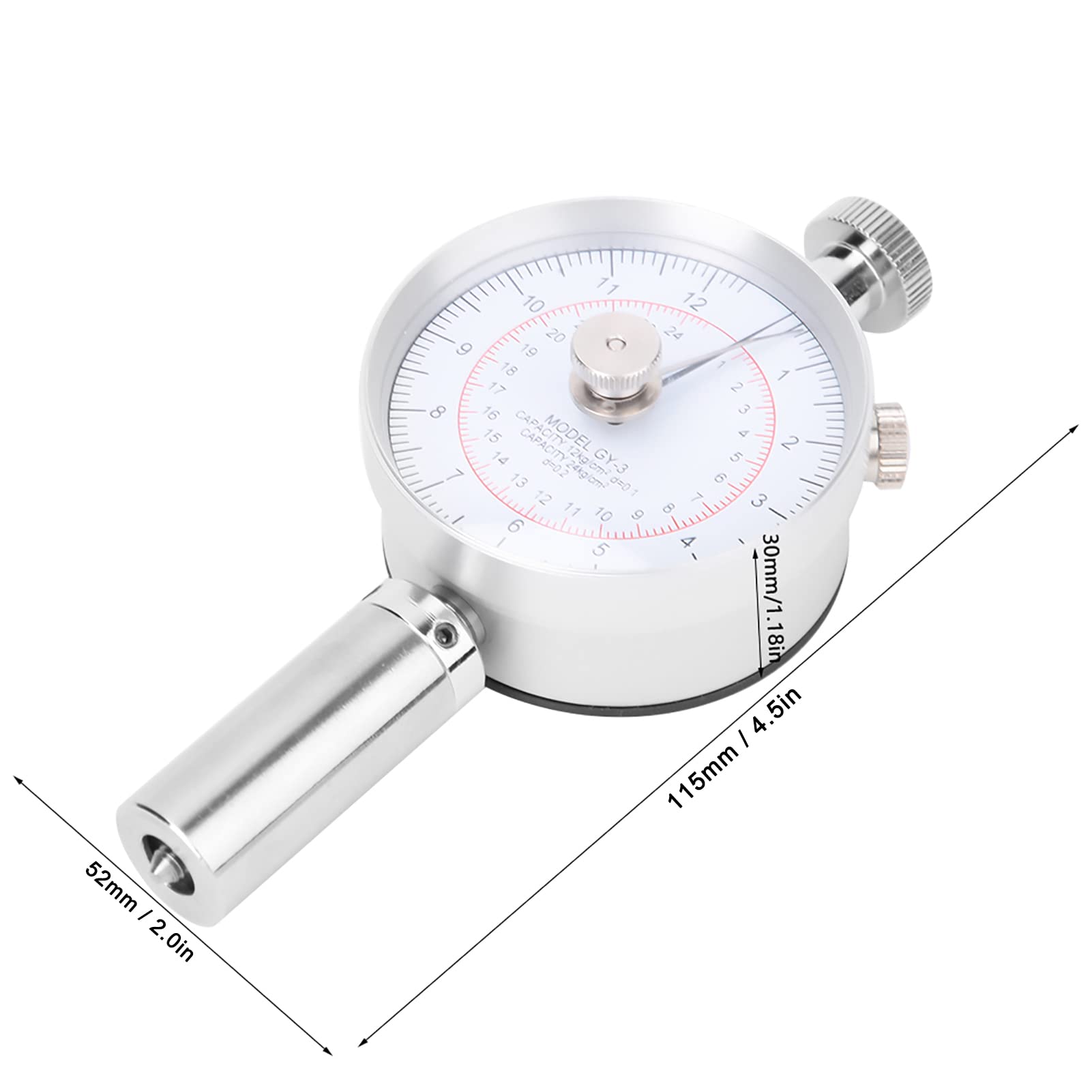 GY-03 Digital Fruit Hardness Tester - Professional Penetrometer with 2 Measuring Heads for Apples, Pears, Peaches | Accurate Ripeness Testing for Farmers, Grocers & Home Gardeners | Perfect for Orchards, Farmers Markets & Quality Control