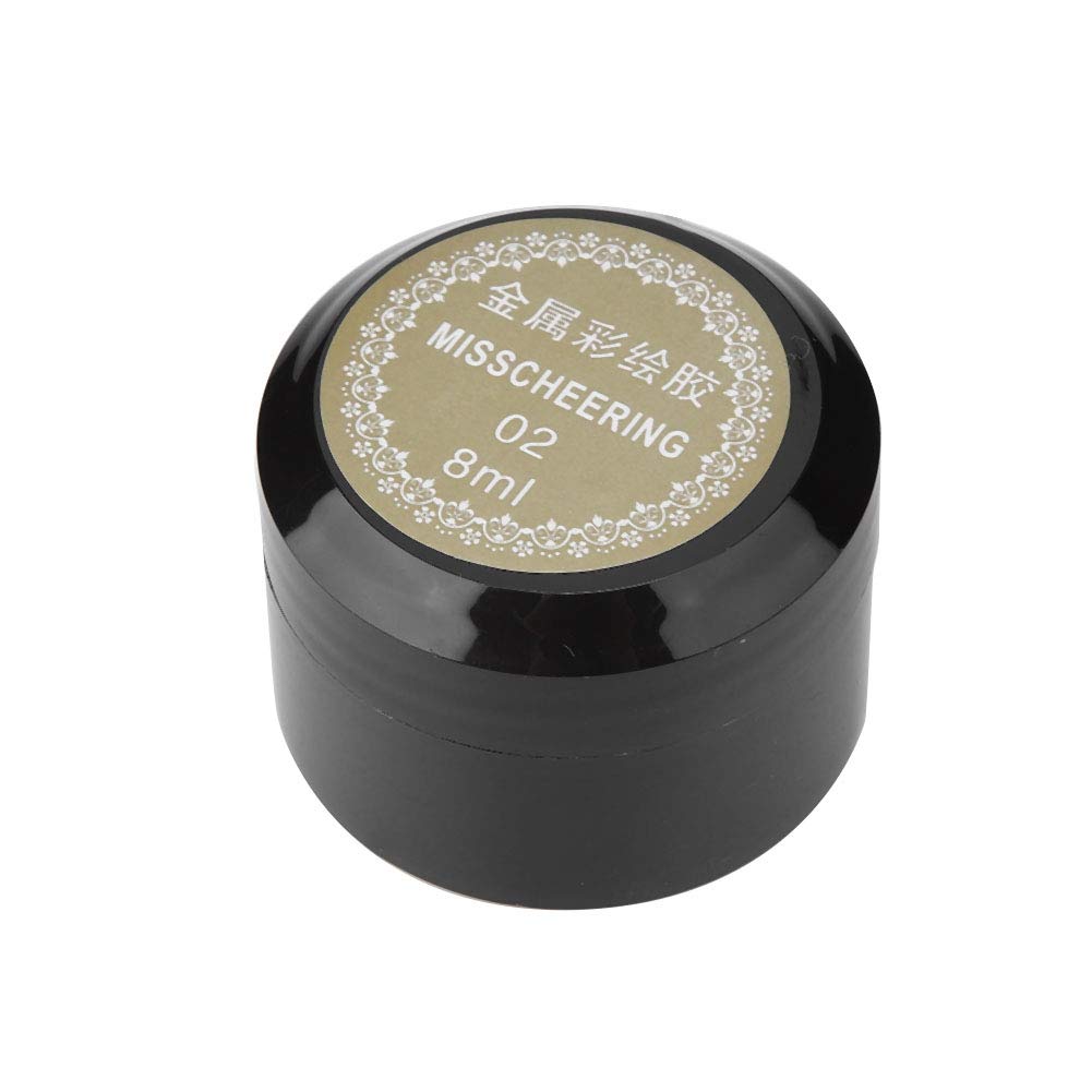 8ml/Bottle Long Lasting Quick Dry Nail Polish - Glossy Glitter Metallic Gel Varnish for Nail Art (Gold) | Professional Salon Quality, Chip Resistant & High Shine Finish | Perfect for Manicures, Pedicures & Special Occasions